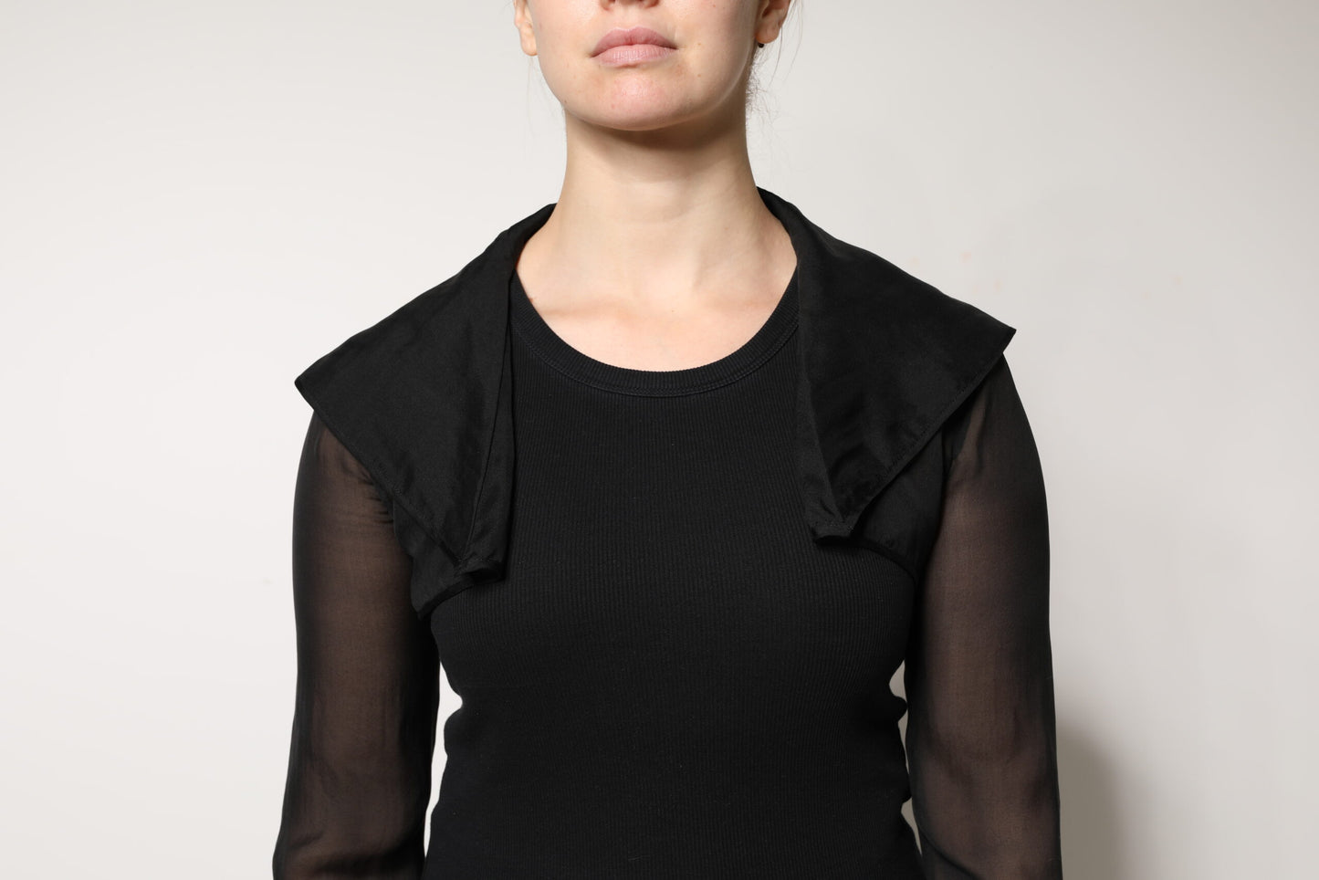 Dolce & Gabbana Black Silk Sheer Long Sleeves Blouse Top Dolce & Gabbana