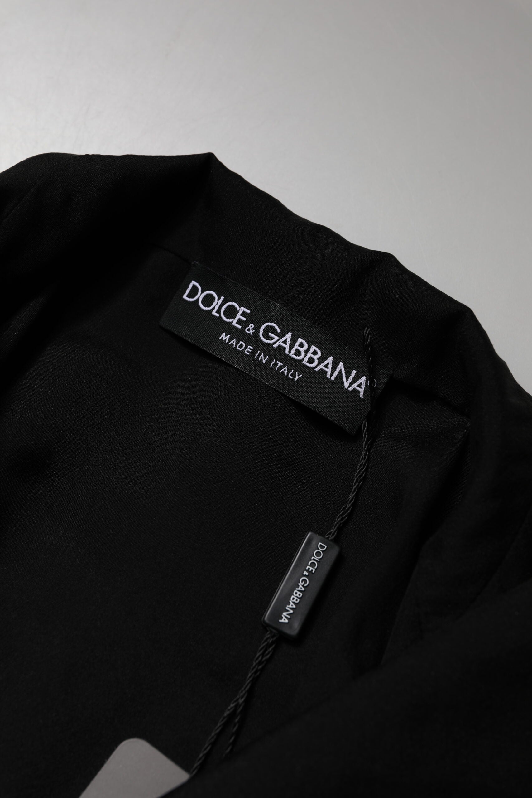 Dolce & Gabbana Black Silk Sheer Long Sleeves Blouse Top Dolce & Gabbana