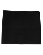 Dolce & Gabbana Black Cashmere Knitted Square Handkerchief Scarf - Eljoys Fashion 