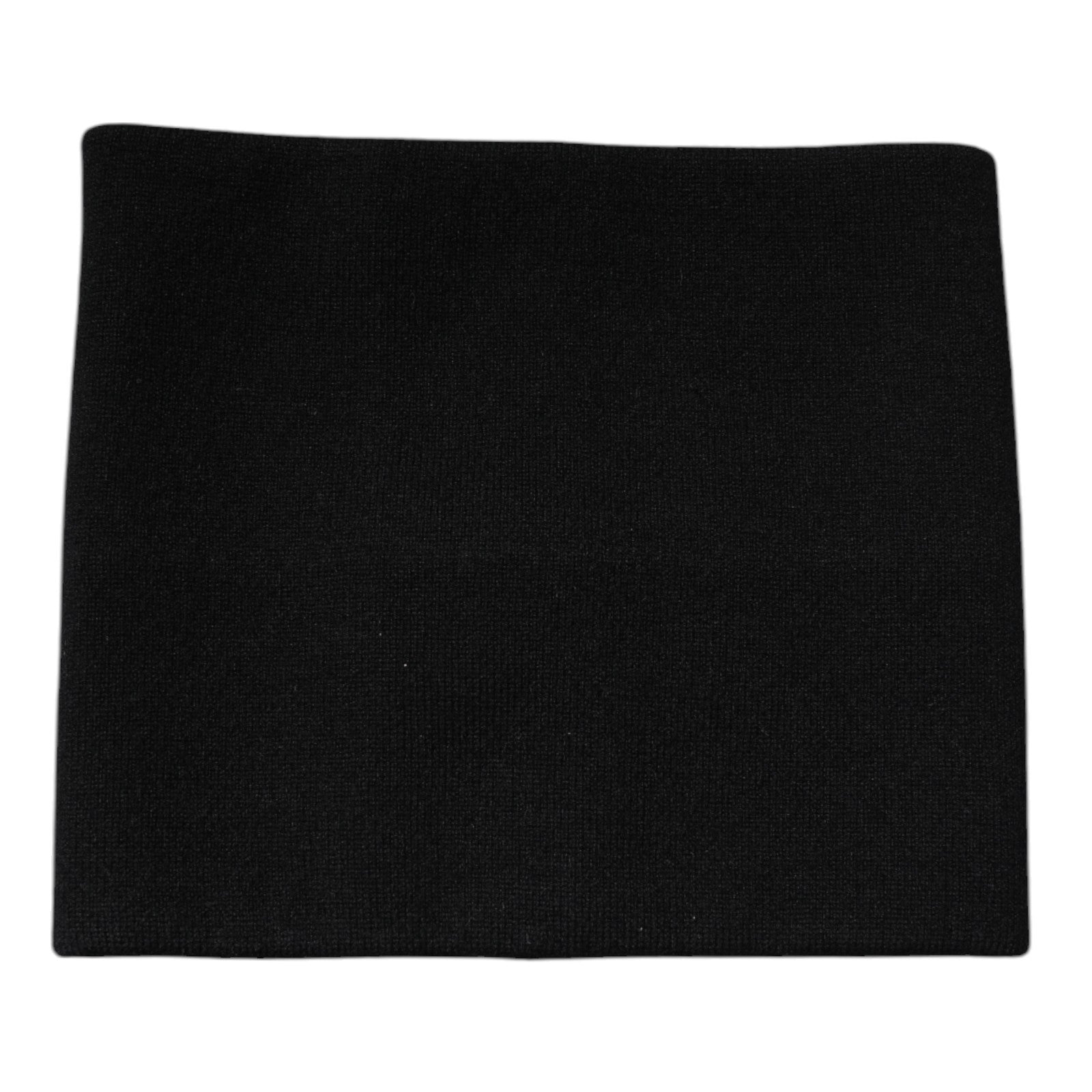 Dolce & Gabbana Black Cashmere Knitted Square Handkerchief Scarf Dolce & Gabbana
