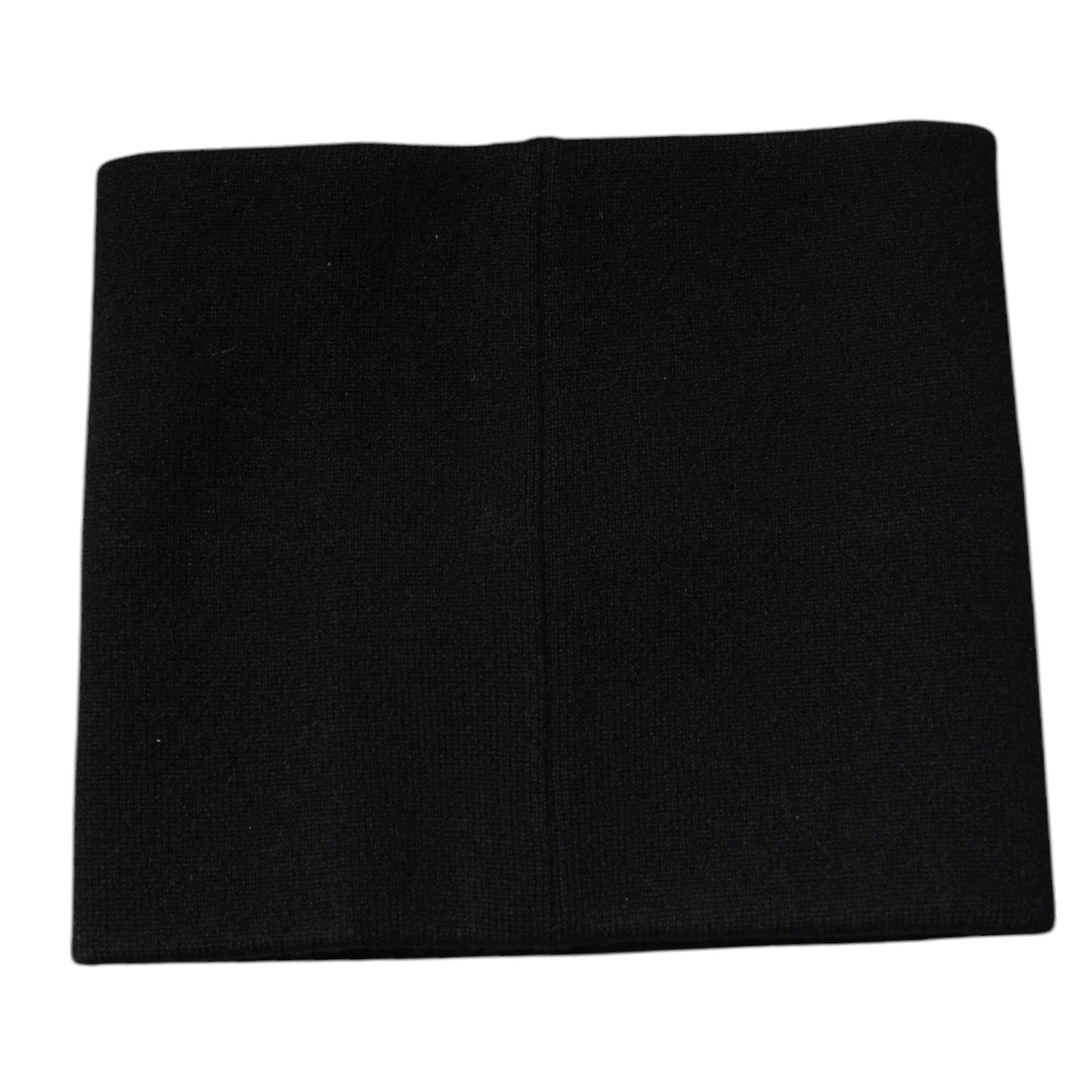 Dolce & Gabbana Black Cashmere Knitted Square Handkerchief Scarf Dolce & Gabbana