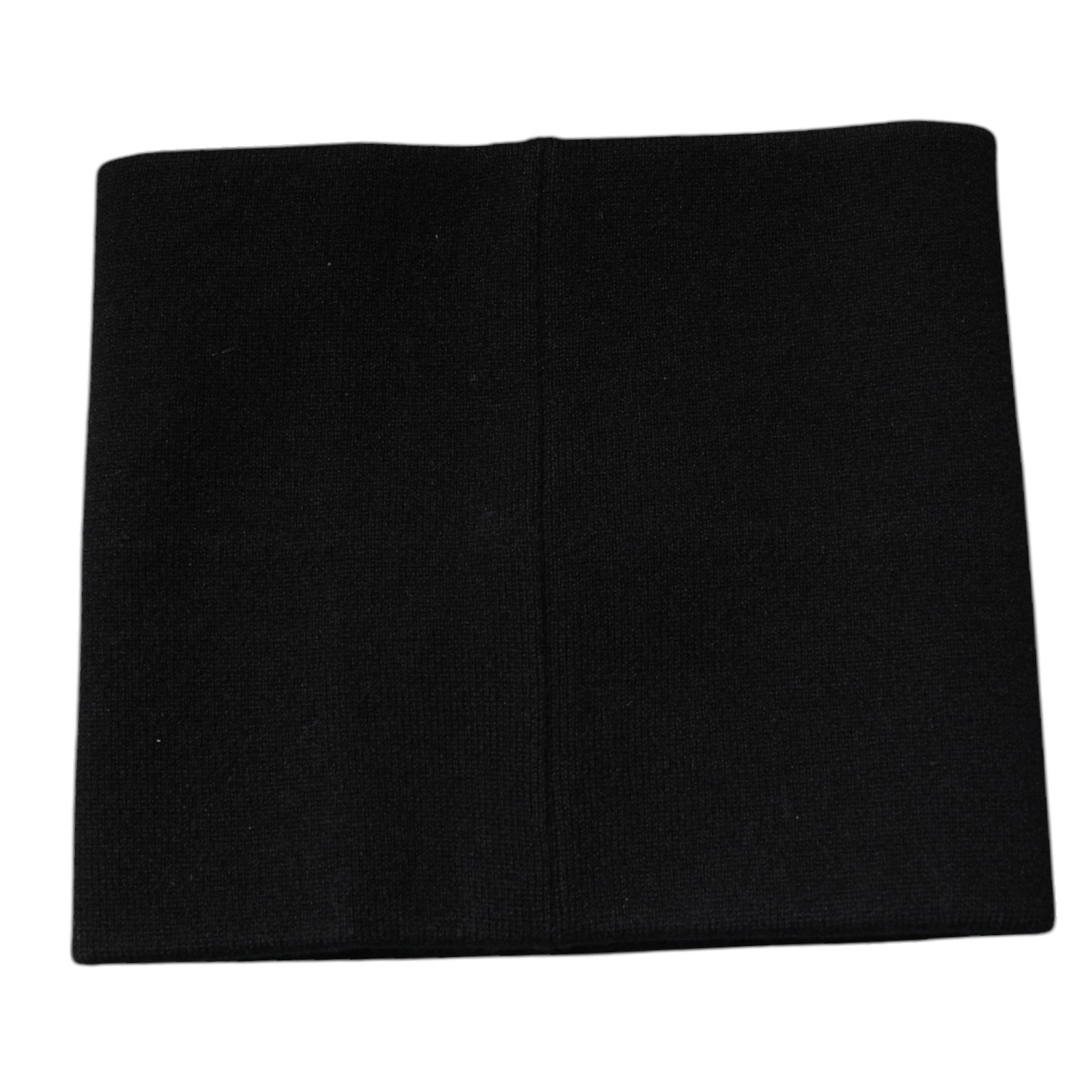 Dolce & Gabbana Black Cashmere Knitted Square Handkerchief Scarf Dolce & Gabbana