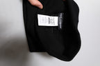 Dolce & Gabbana Black Cashmere Knitted Square Handkerchief Scarf - Eljoys Fashion 