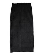 Dolce & Gabbana Black Cashmere Knitted Neck Warmer Foulard Scarf - Eljoys Fashion 
