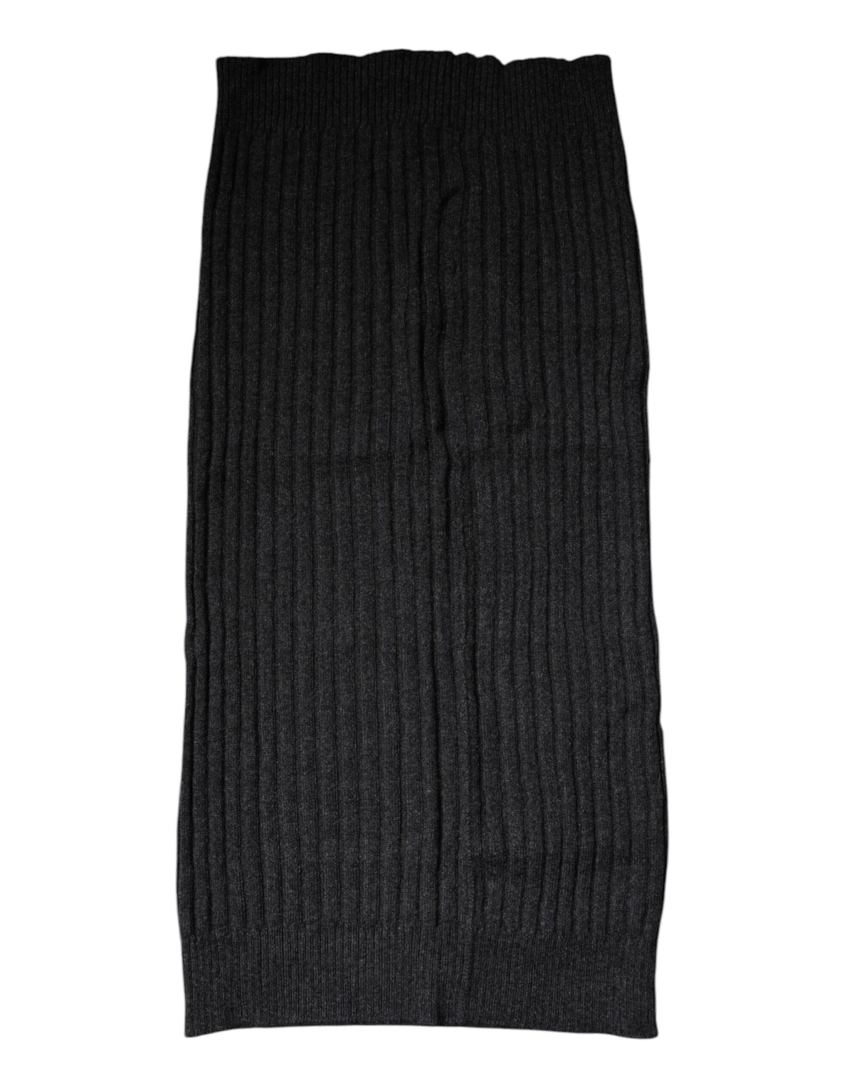 Dolce & Gabbana Black Cashmere Knitted Neck Warmer Foulard Scarf - Eljoys Fashion 