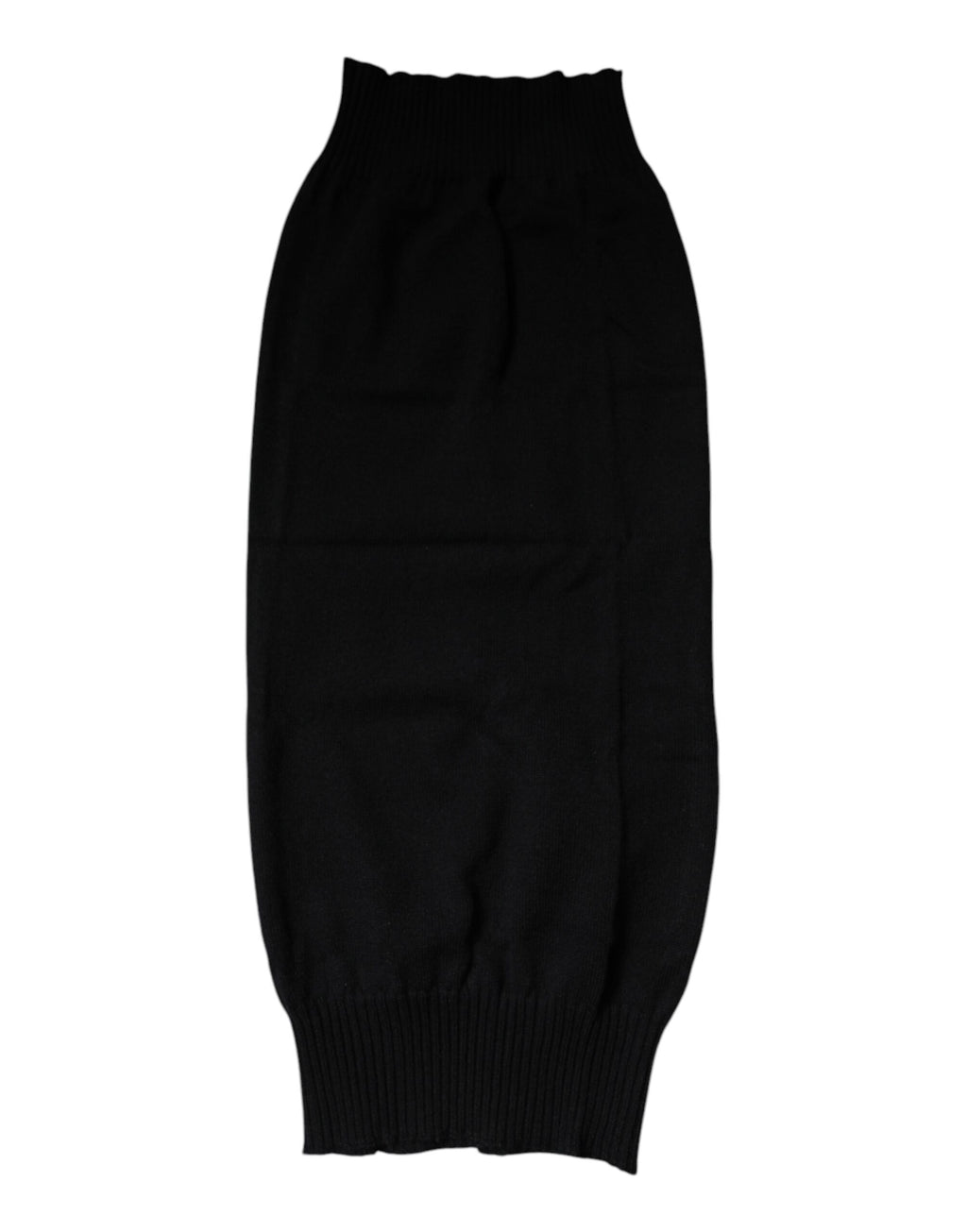 Dolce & Gabbana Black Cashmere Knitted Neck Warmer Foulard Scarf - Eljoys Fashion 