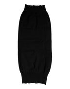 Dolce & Gabbana Black Cashmere Knitted Neck Warmer Foulard Scarf - Eljoys Fashion 