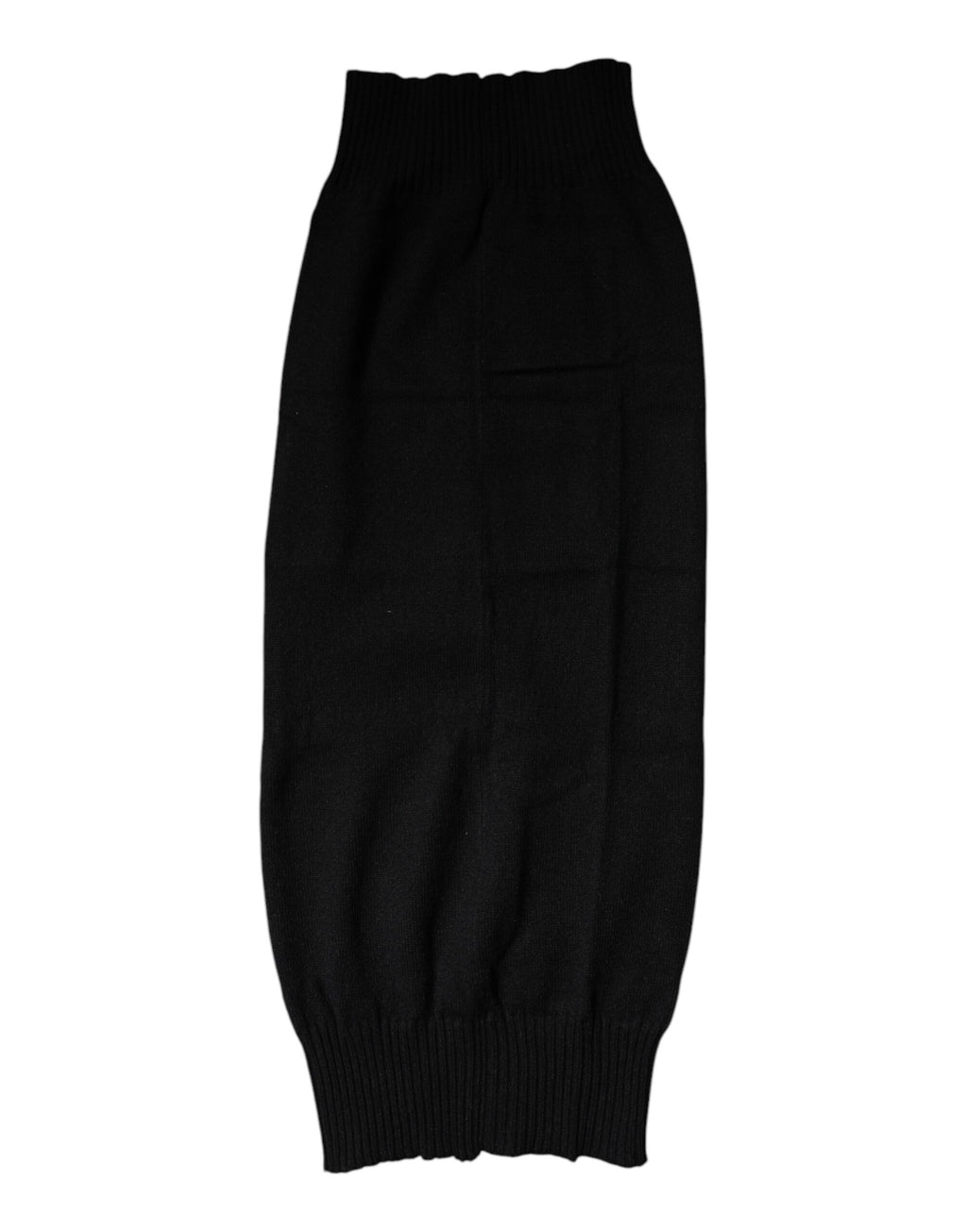 Dolce & Gabbana Black Cashmere Knitted Neck Warmer Foulard Scarf - Eljoys Fashion 