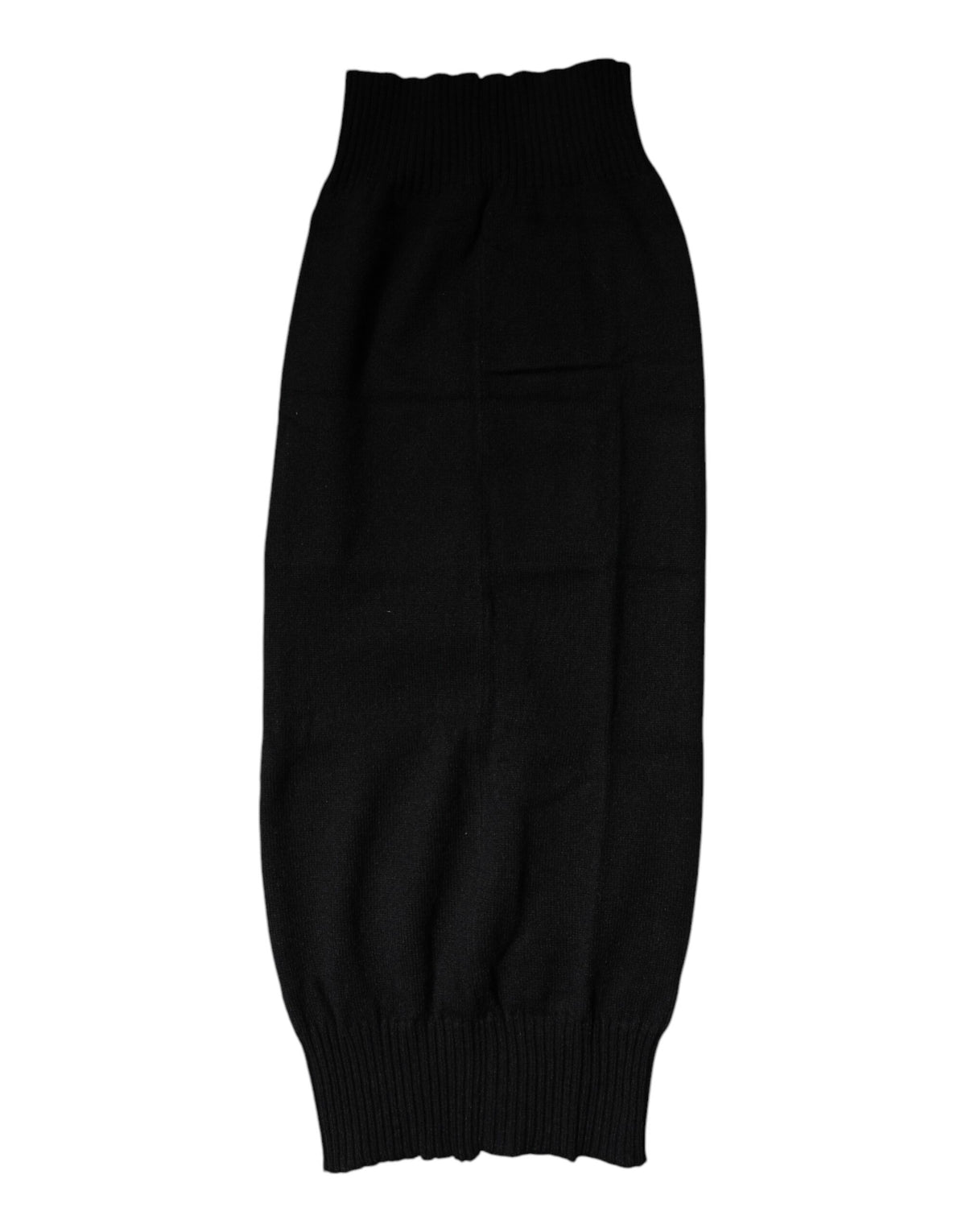 Dolce & Gabbana Black Cashmere Knitted Neck Warmer Foulard Scarf - Eljoys Fashion 