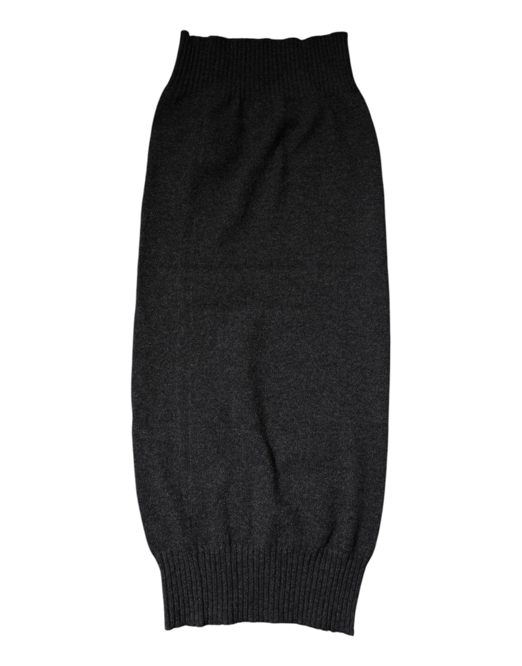 Dolce & Gabbana Black Cashmere Knitted Neck Warmer Foulard Scarf - Eljoys Fashion 