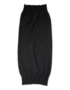 Dolce & Gabbana Black Cashmere Knitted Neck Warmer Foulard Scarf - Eljoys Fashion 
