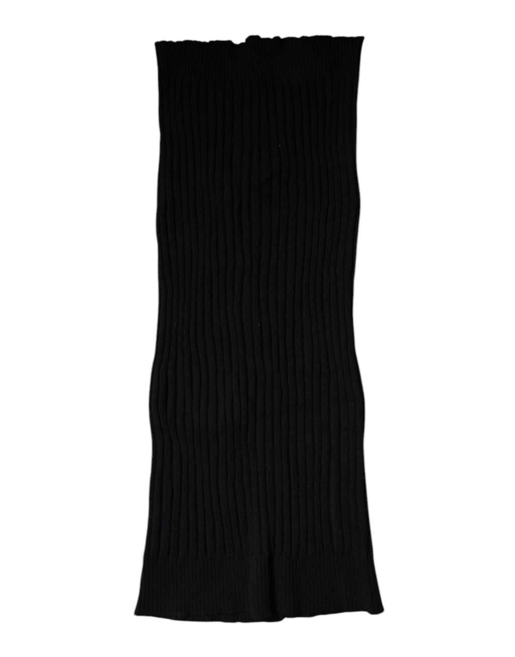 Dolce & Gabbana Black Cashmere Knitted Neck Warmer Foulard Scarf - Eljoys Fashion 