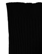 Dolce & Gabbana Black Cashmere Knitted Neck Warmer Foulard Scarf - Eljoys Fashion 
