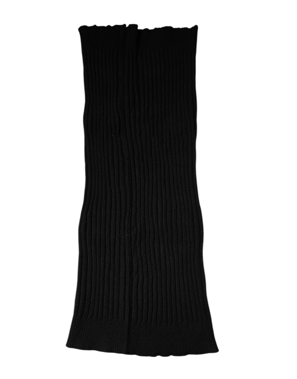 Dolce & Gabbana Black Cashmere Knitted Neck Warmer Foulard Scarf - Eljoys Fashion 