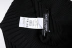 Dolce & Gabbana Black Cashmere Knitted Neck Warmer Foulard Scarf - Eljoys Fashion 