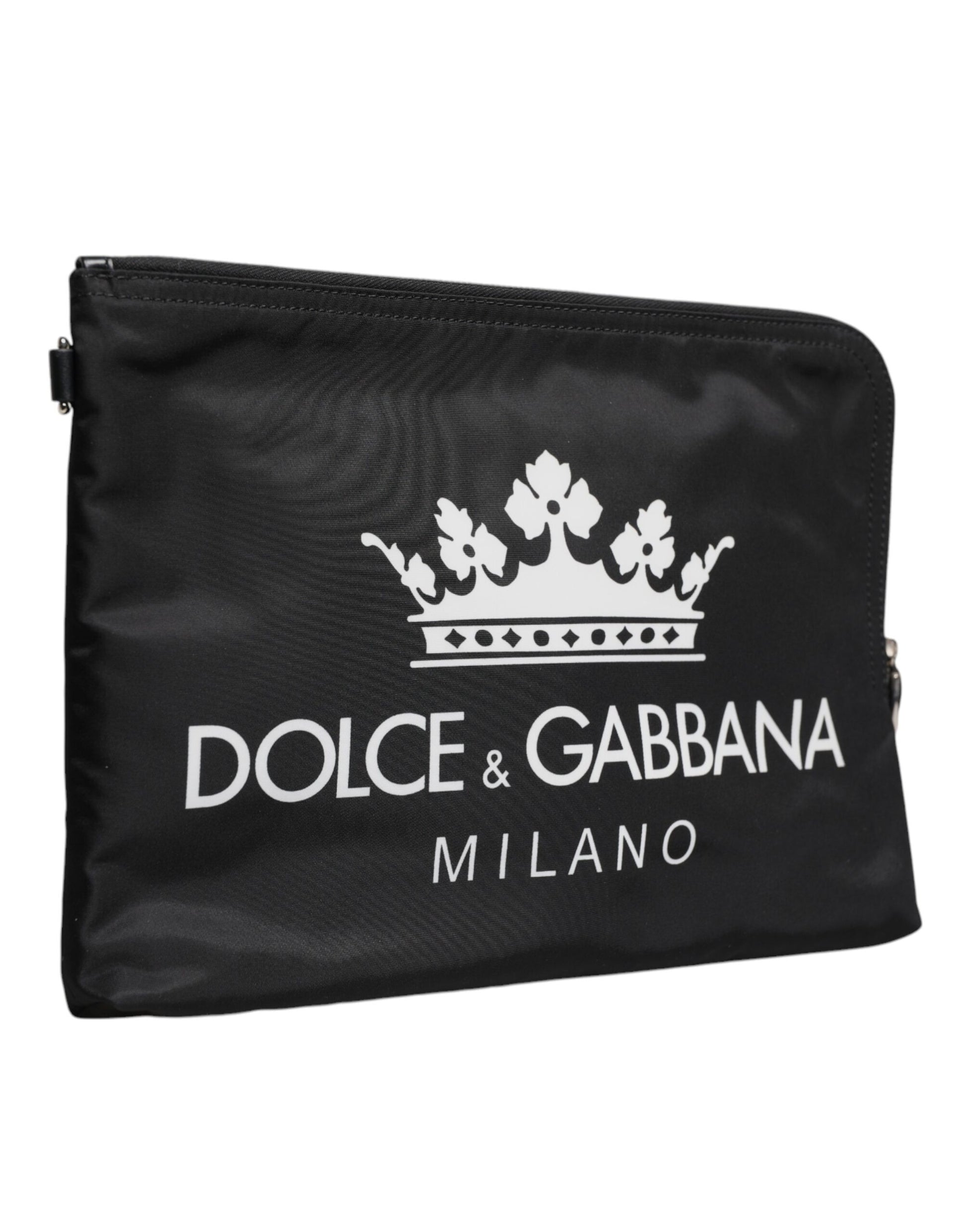 Dolce & Gabbana Black DG Milano Print Nylon Pouch Clutch Bag Dolce & Gabbana