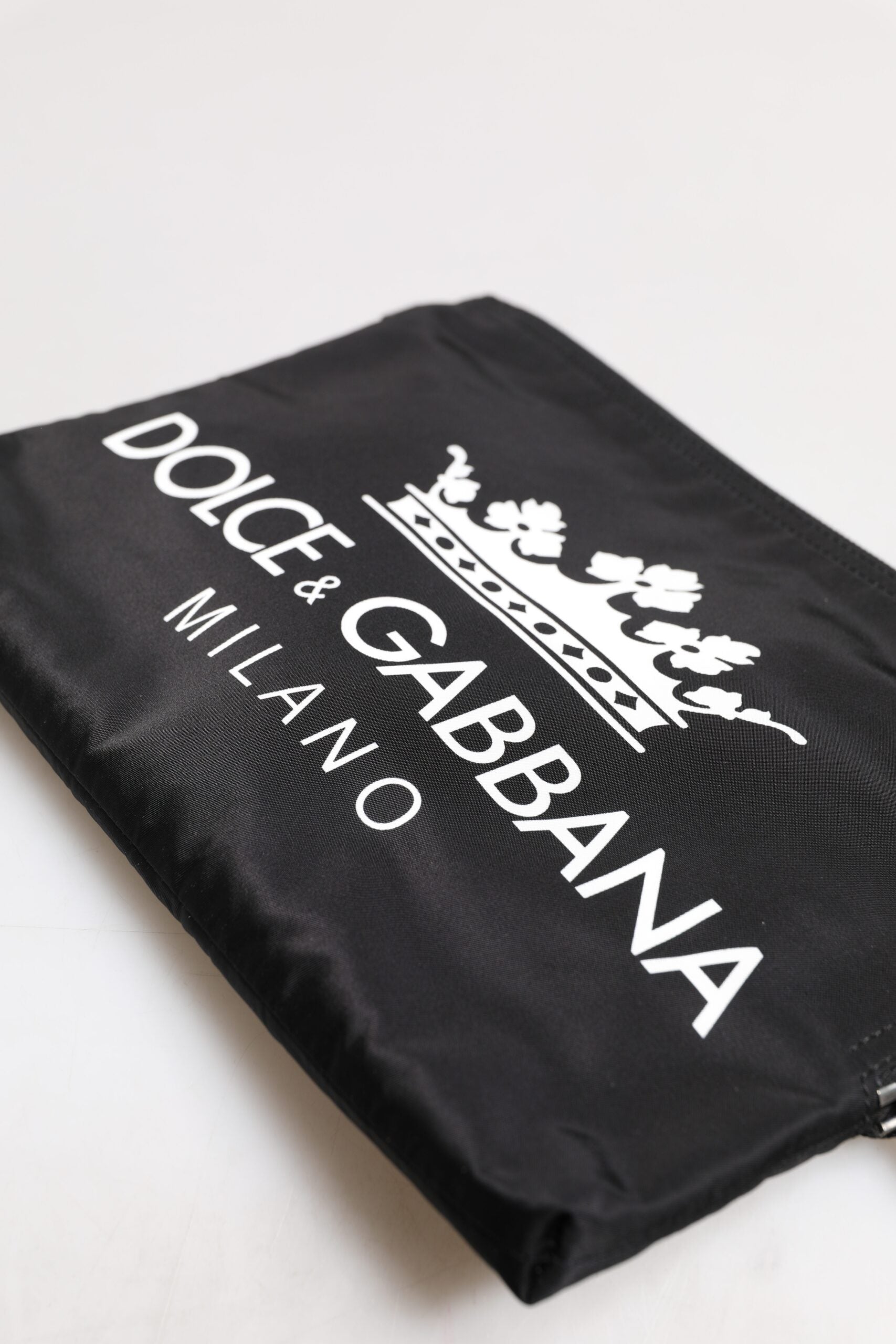 Dolce & Gabbana Black DG Milano Print Nylon Pouch Clutch Bag Dolce & Gabbana