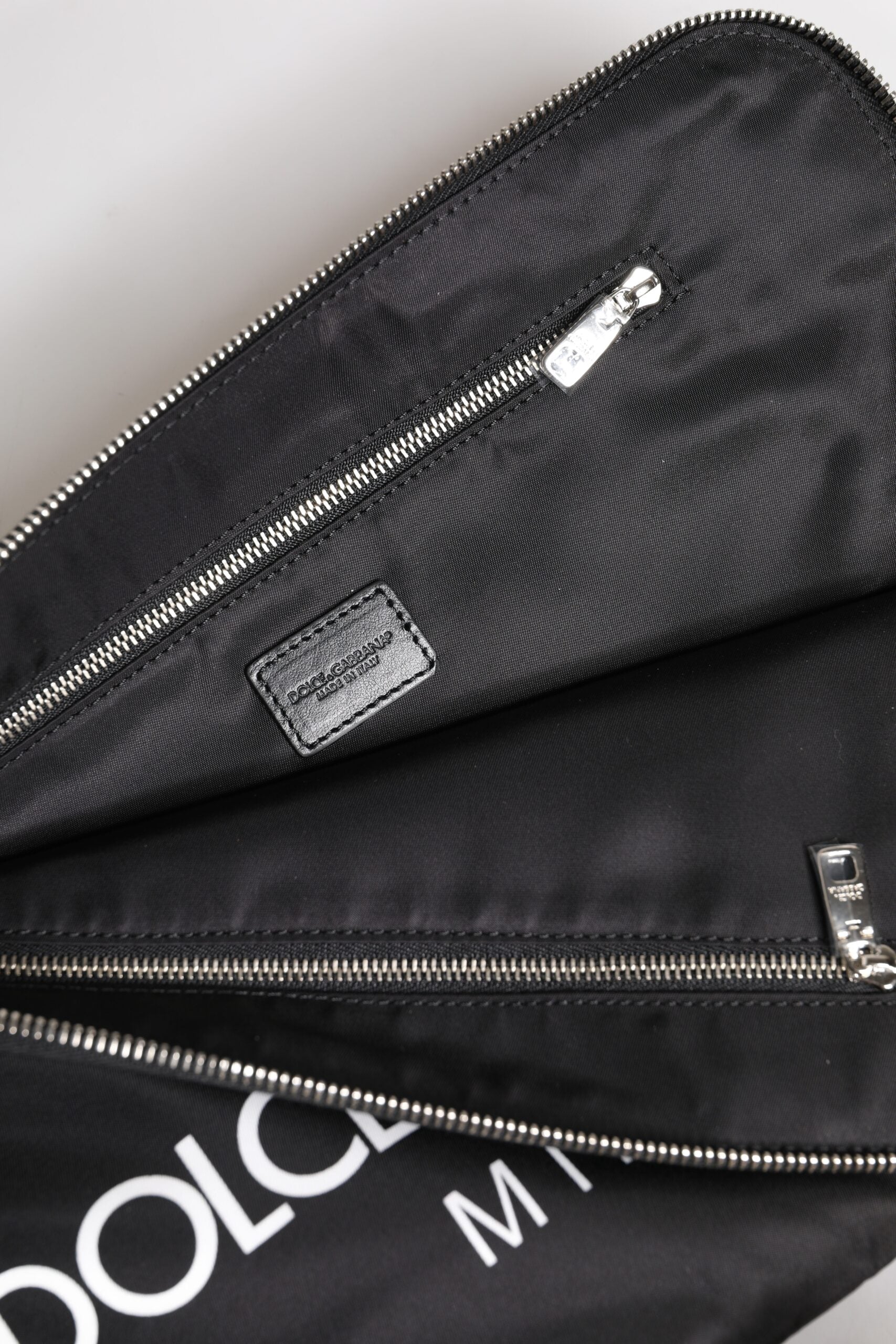 Dolce & Gabbana Black DG Milano Print Nylon Pouch Clutch Bag Dolce & Gabbana