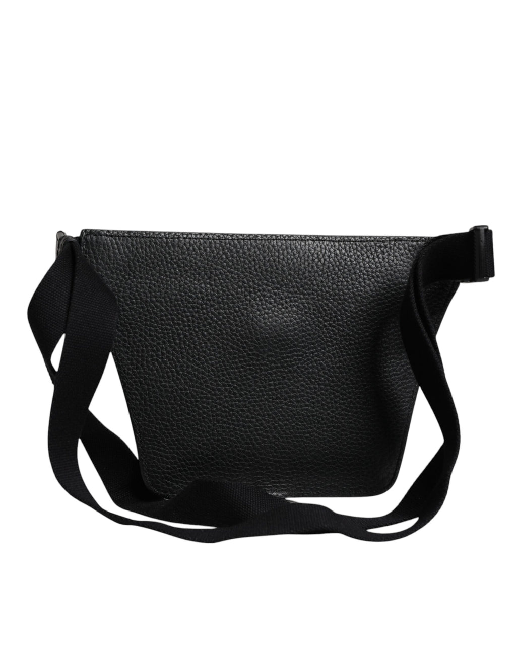 Dolce & Gabbana Black Calfskin Logo Plaque Belt Waist Men Fanny Pack Bag - Eljoys Fashion 