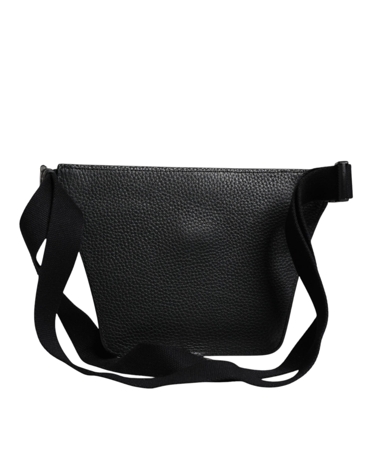 Dolce & Gabbana Black Calfskin Logo Plaque Belt Waist Men Fanny Pack Bag - Eljoys Fashion 