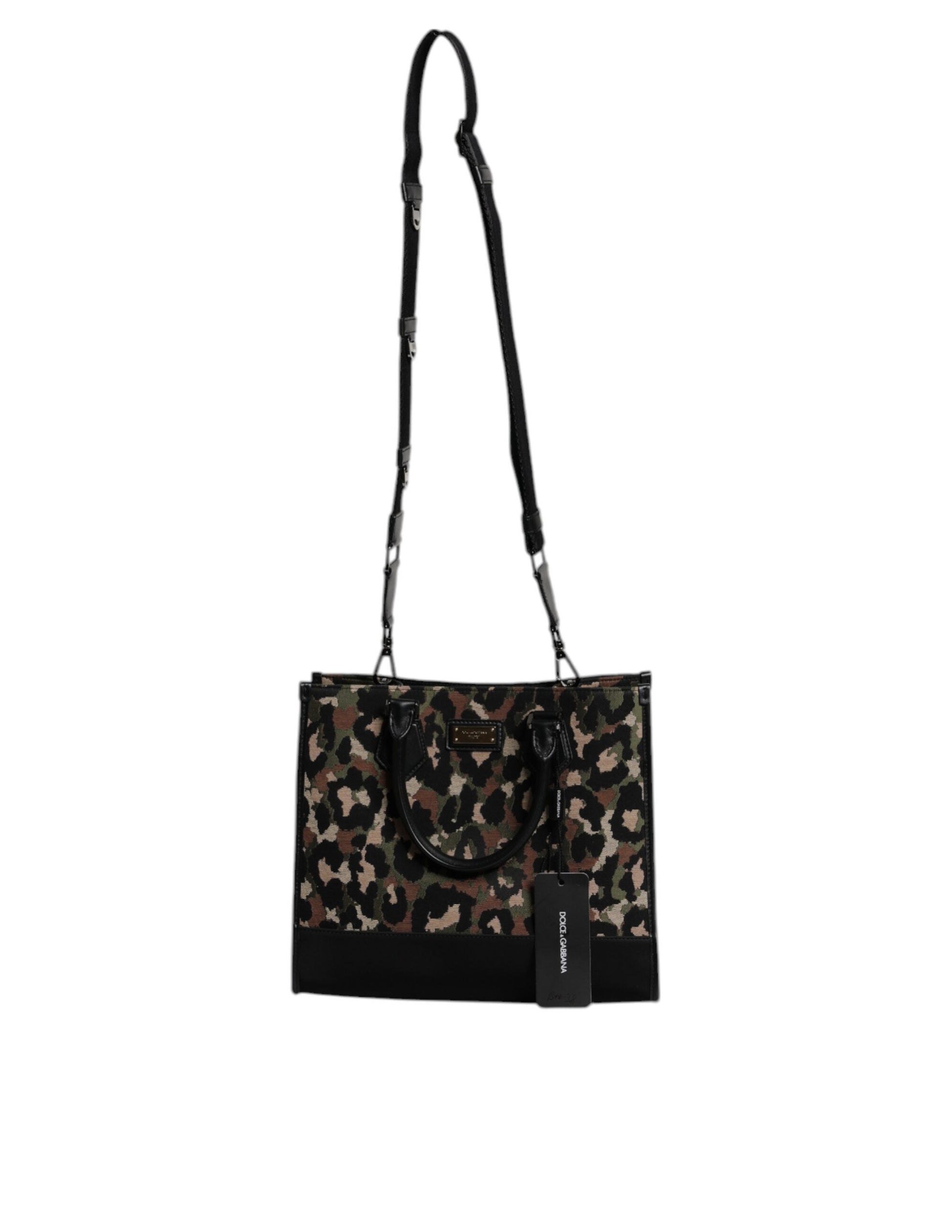 Dolce & Gabbana Multicolor Leopard Shopping Tote Shoulder Bag Dolce & Gabbana
