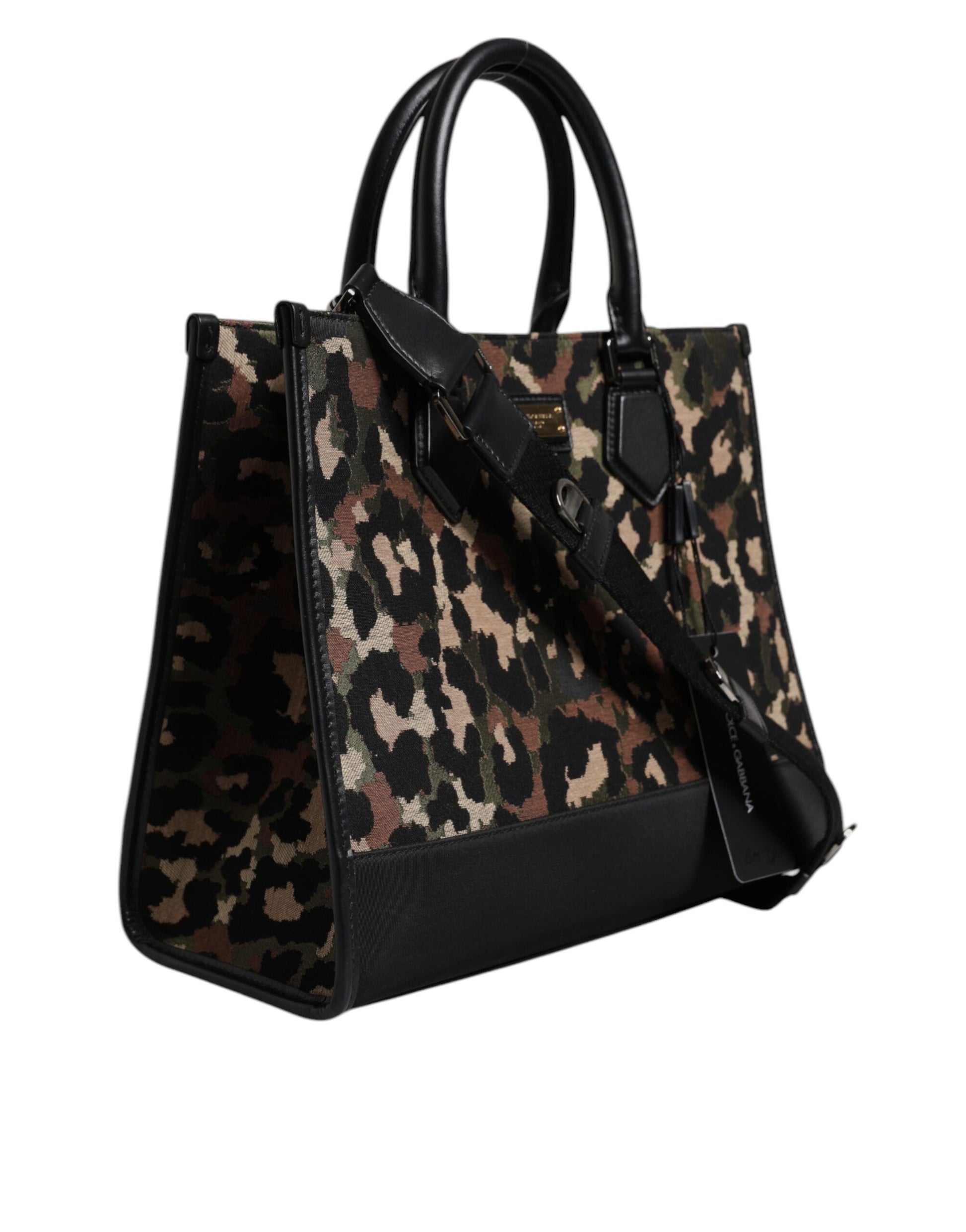 Dolce & Gabbana Multicolor Leopard Shopping Tote Shoulder Bag Dolce & Gabbana