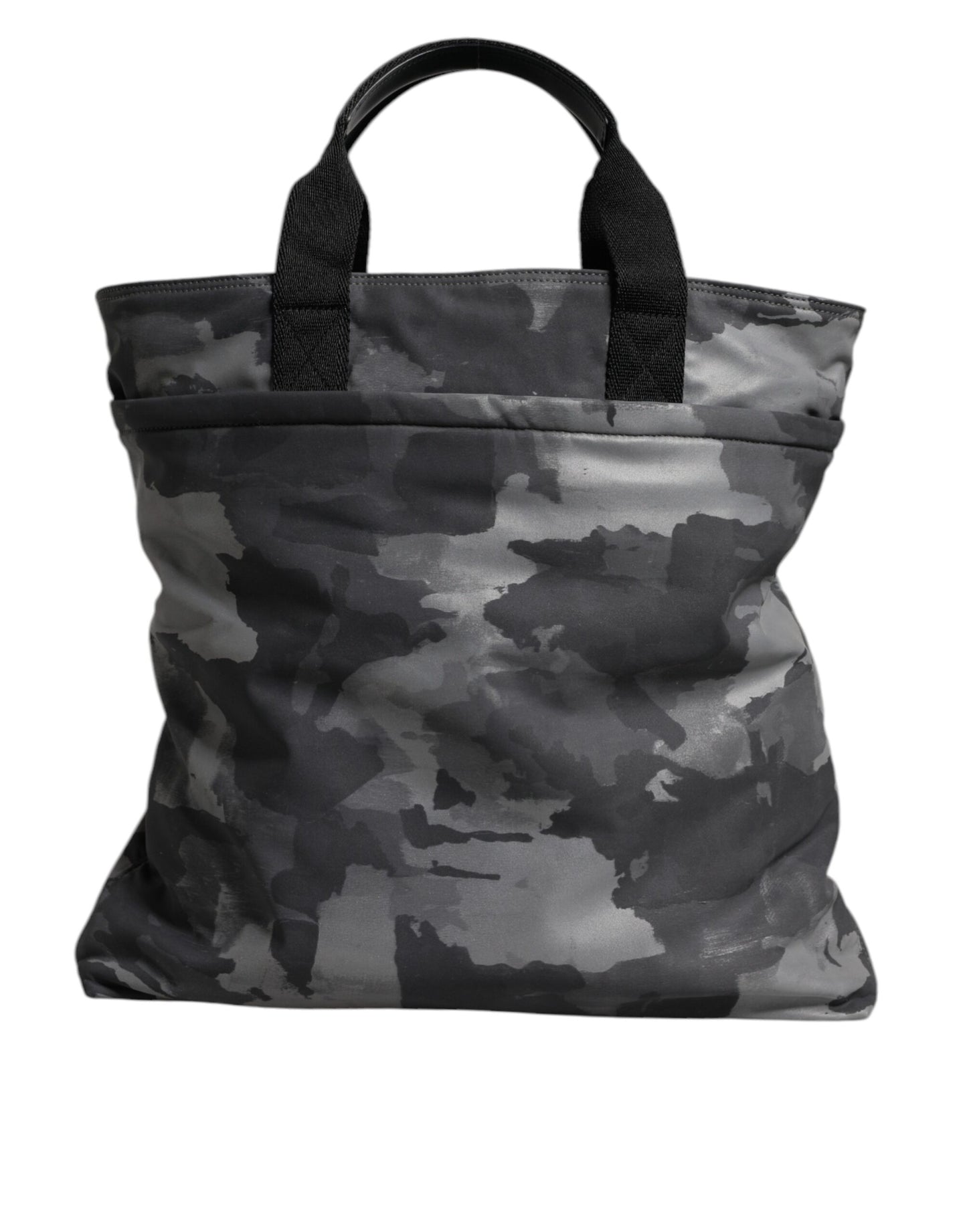 Dolce & Gabbana Gray Camo Cotton Multiple Compartments Tote Bag Dolce & Gabbana