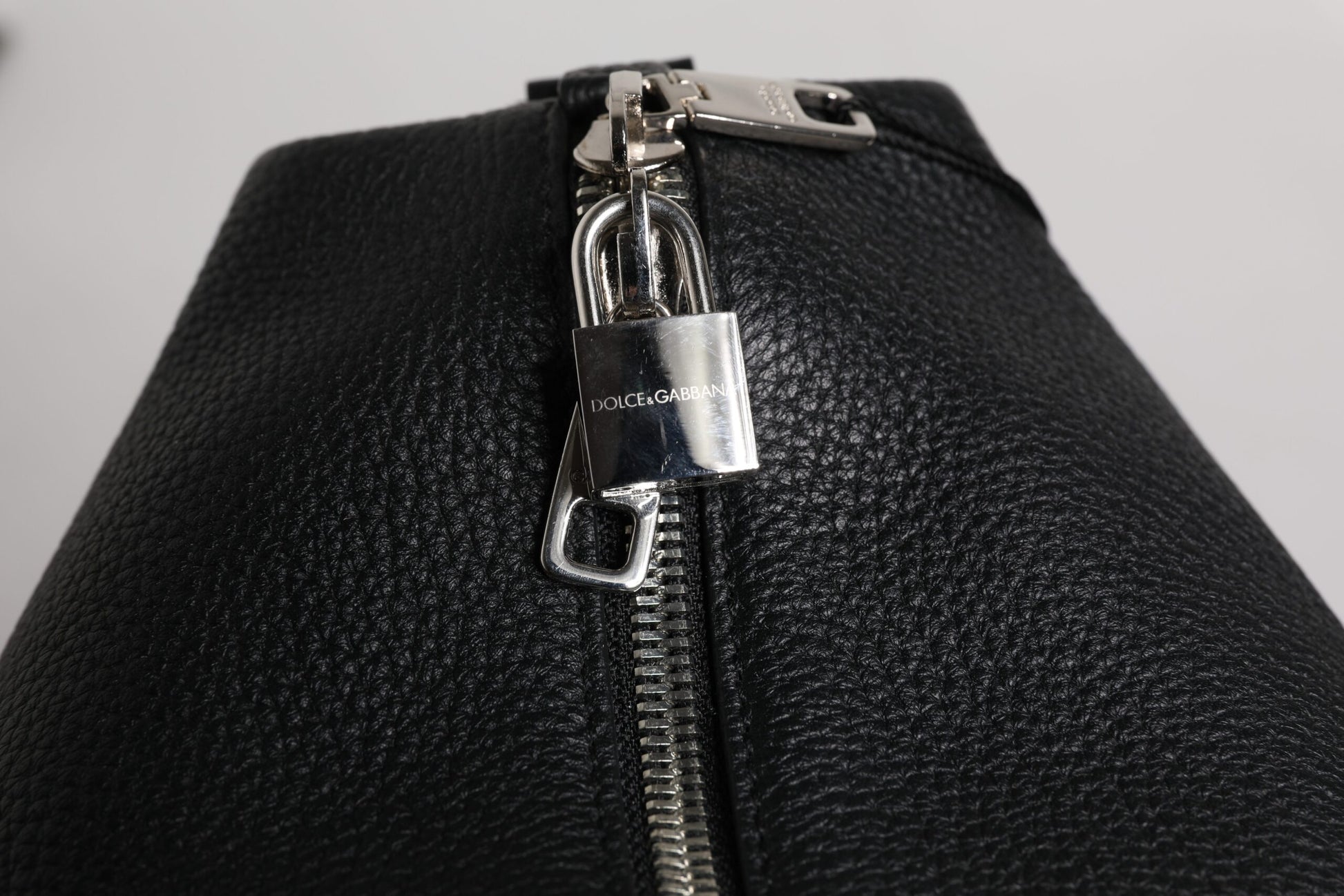 Dolce & Gabbana Black Calfskin Leather Hand Shoulder Duffle Bag Dolce & Gabbana