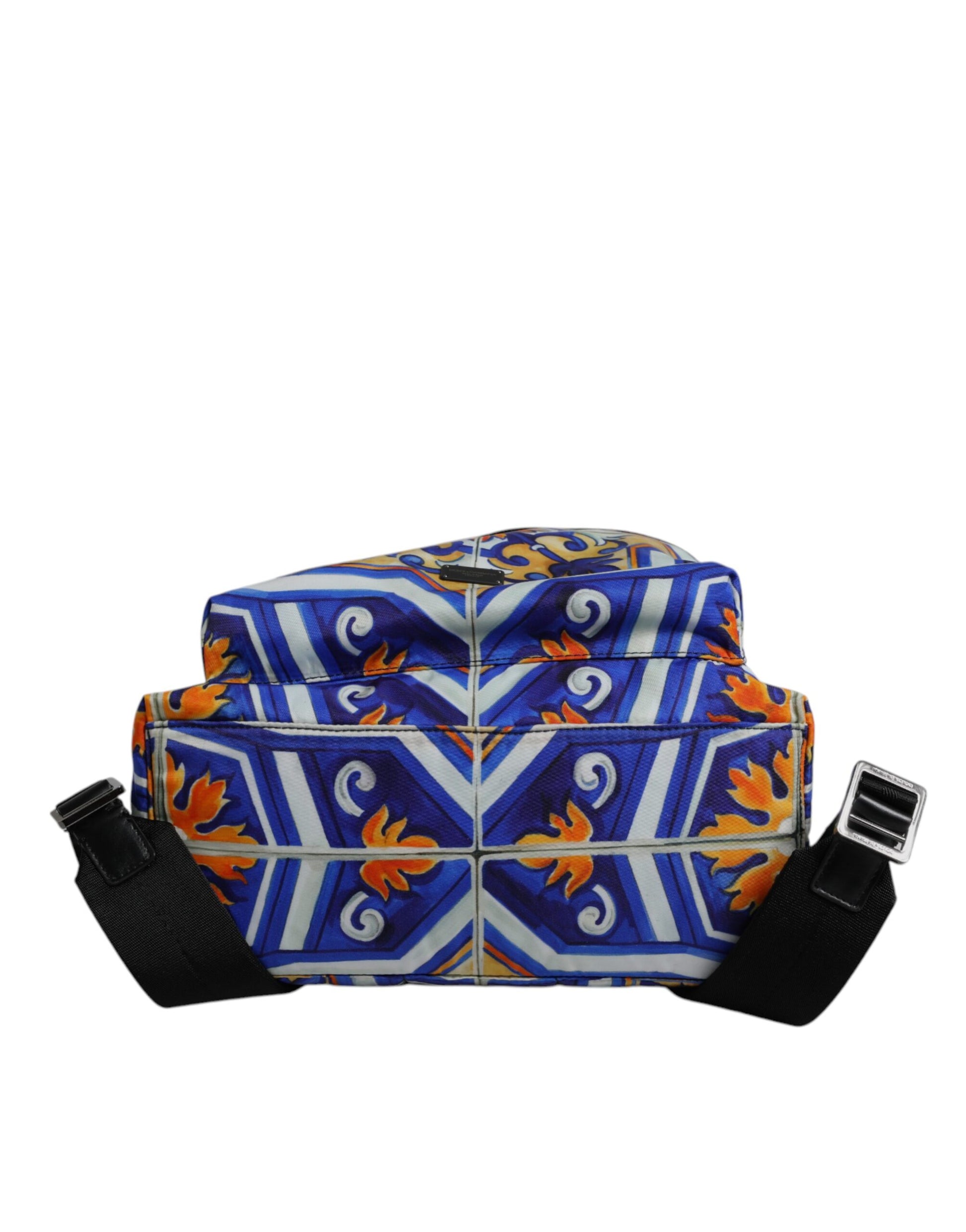 Dolce & Gabbana Multicolor Majolica Print Nylon Travel Backpack Bag Dolce & Gabbana