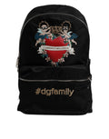 Dolce & Gabbana Black Nylon #DGFAMILY Embellished Backpack VULCANO Bag - Eljoys Fashion 