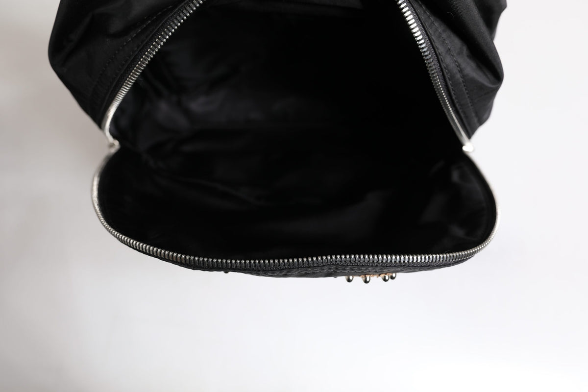 Dolce & Gabbana Black Nylon #DGFAMILY Embellished Backpack VULCANO Bag - Eljoys Fashion 