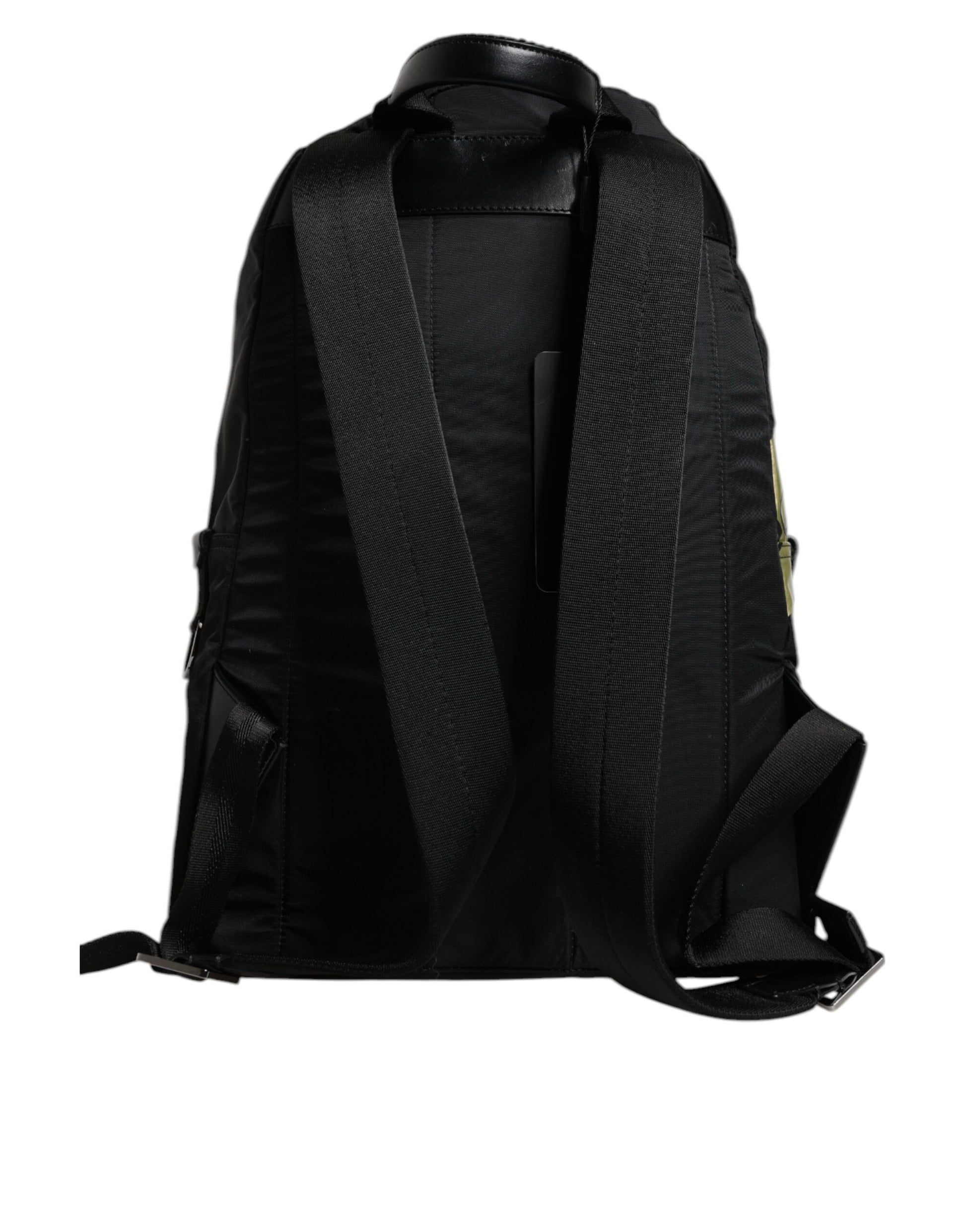 Dolce & Gabbana Black Logo Tape Polyamide School Travel Backpack Bag Dolce & Gabbana