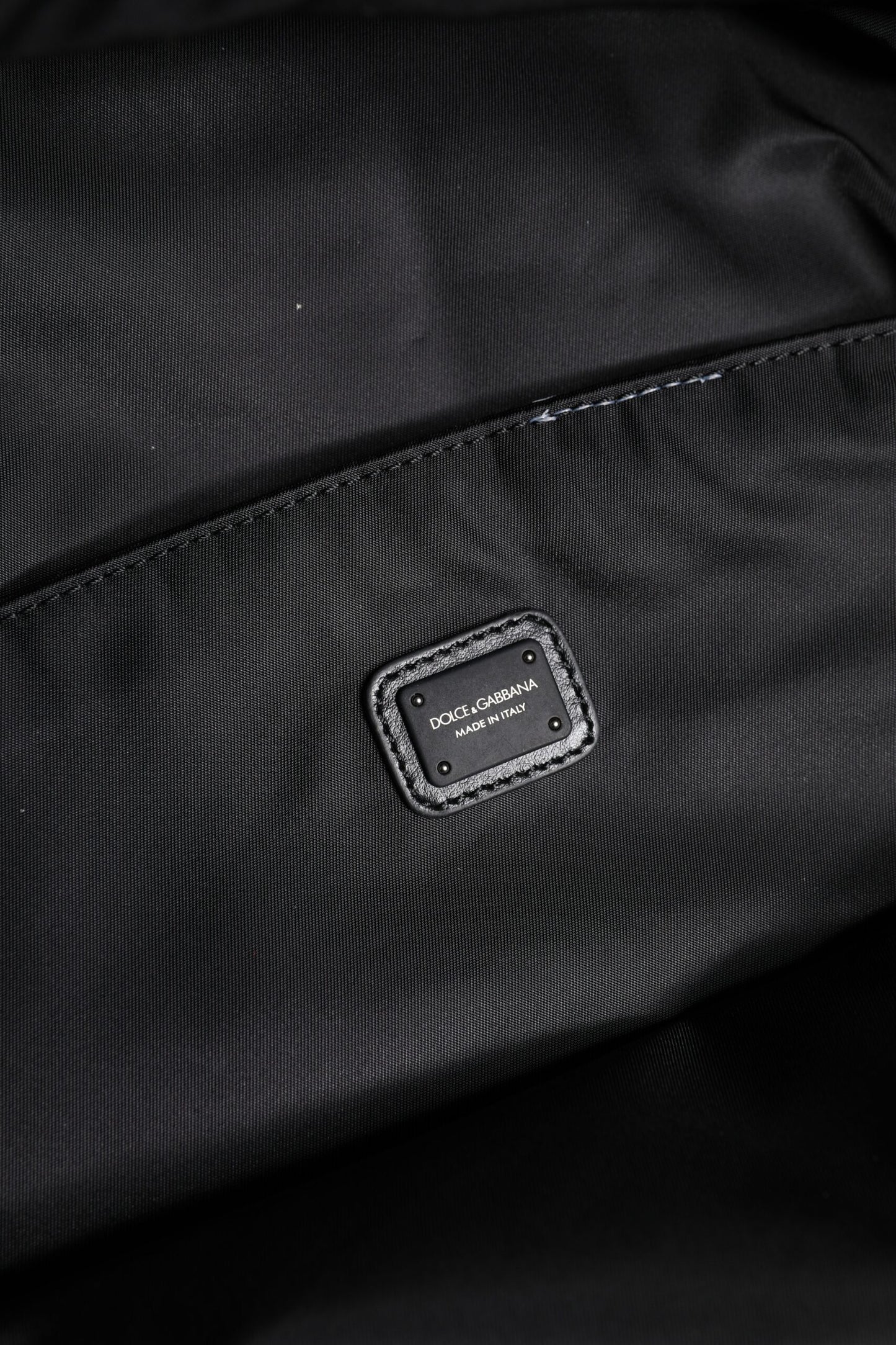 Dolce & Gabbana Black Logo Tape Polyamide School Travel Backpack Bag Dolce & Gabbana