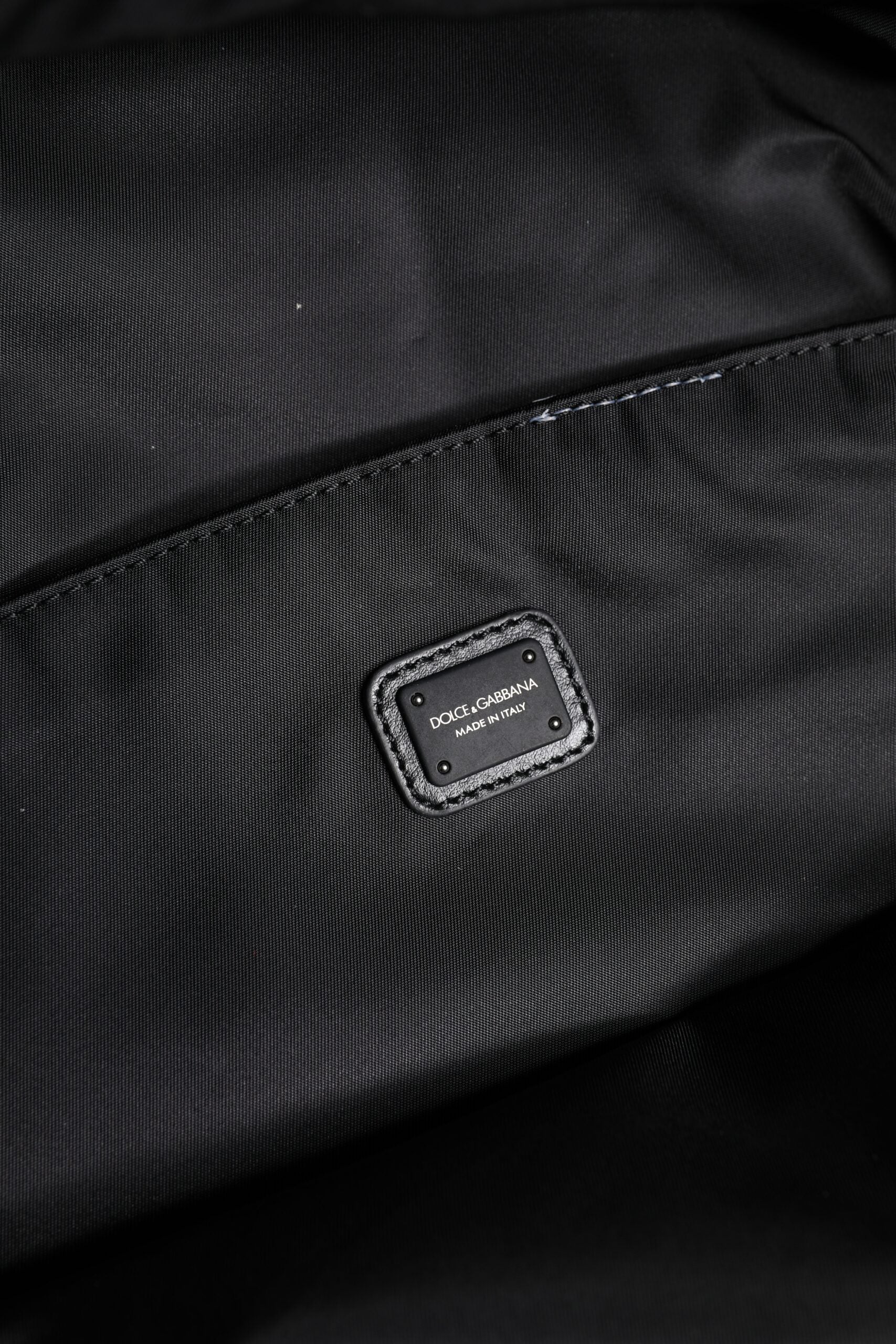 Dolce & Gabbana Black Logo Tape Polyamide School Travel Backpack Bag Dolce & Gabbana