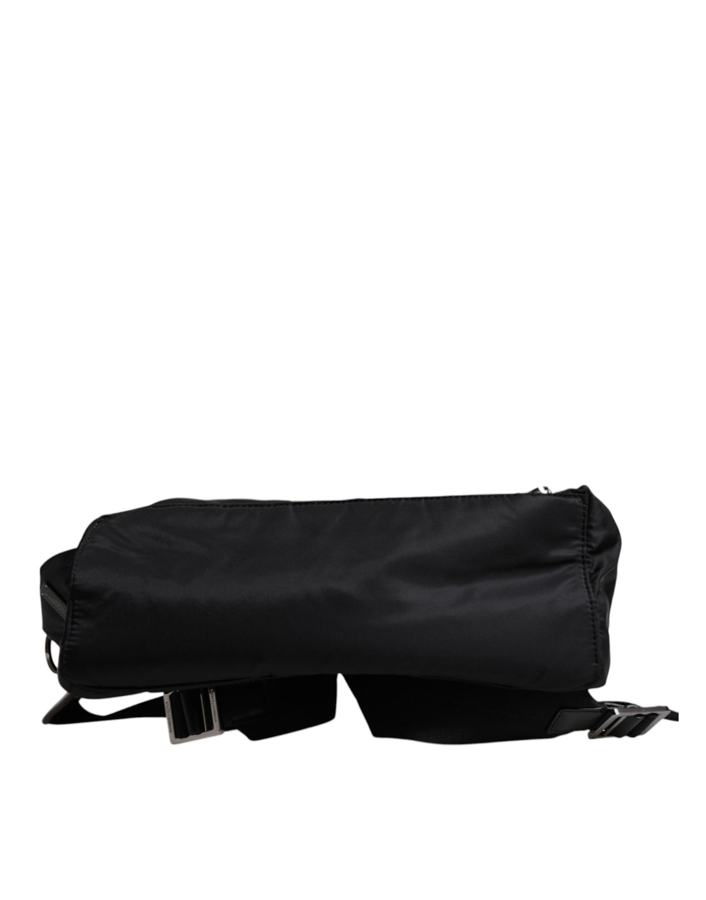 Dolce & Gabbana Black Logo Tape Polyamide School Travel Backpack Bag Dolce & Gabbana