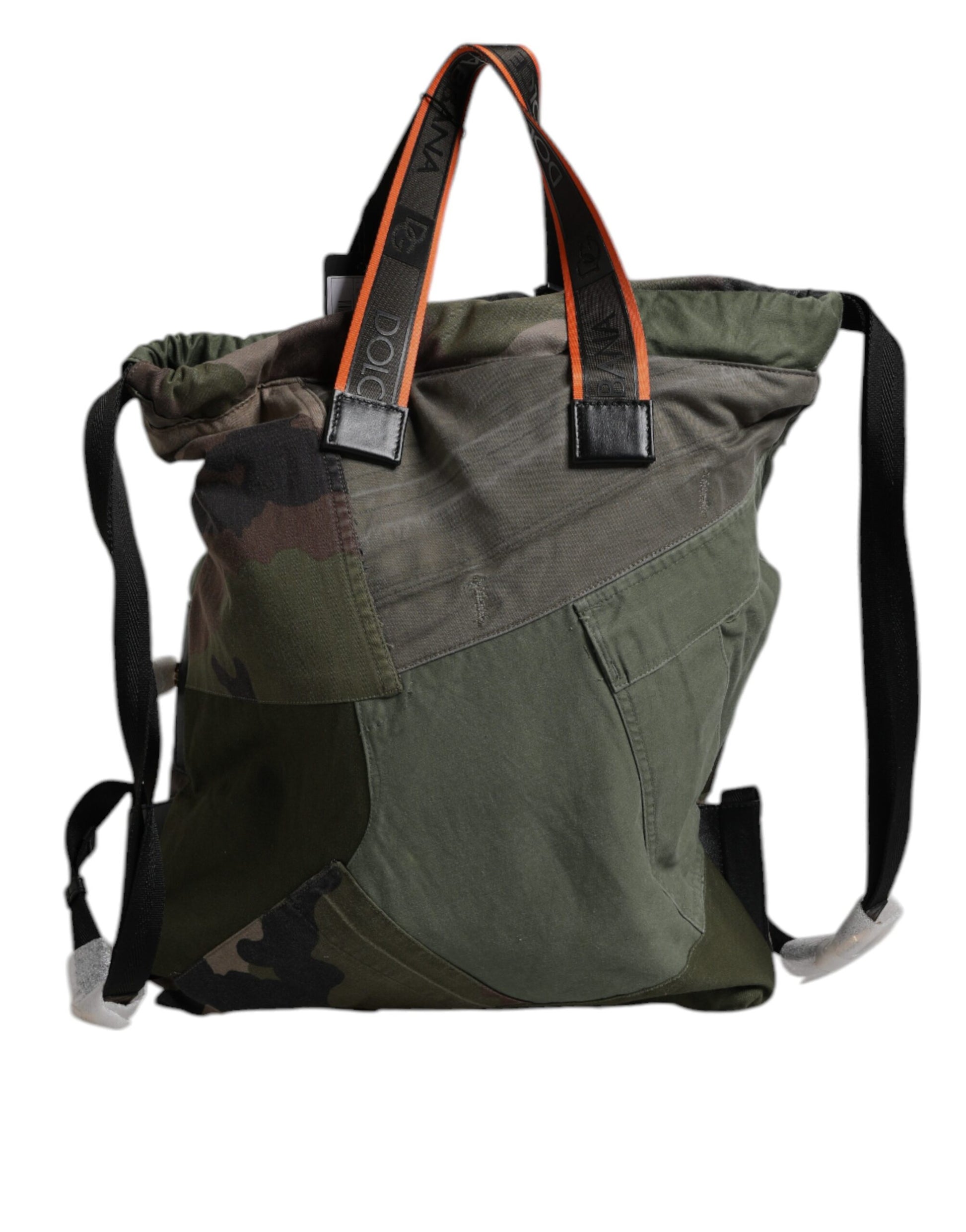 Dolce & Gabbana Military Green Patchwork Rucksack Backpack Bag Dolce & Gabbana