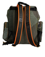 Dolce & Gabbana Military Green Patchwork Travel Backpack Bag