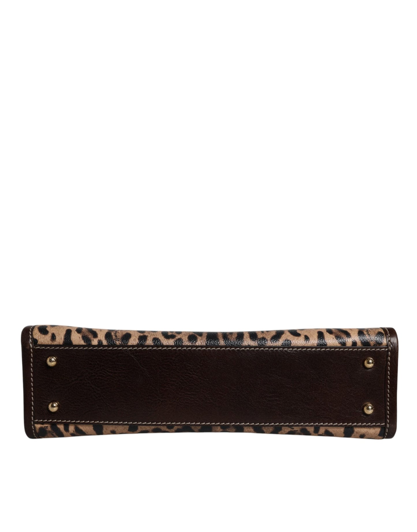 Dolce & Gabbana Brown Leopard Leather Shoulder Strap Tote Bag Dolce & Gabbana