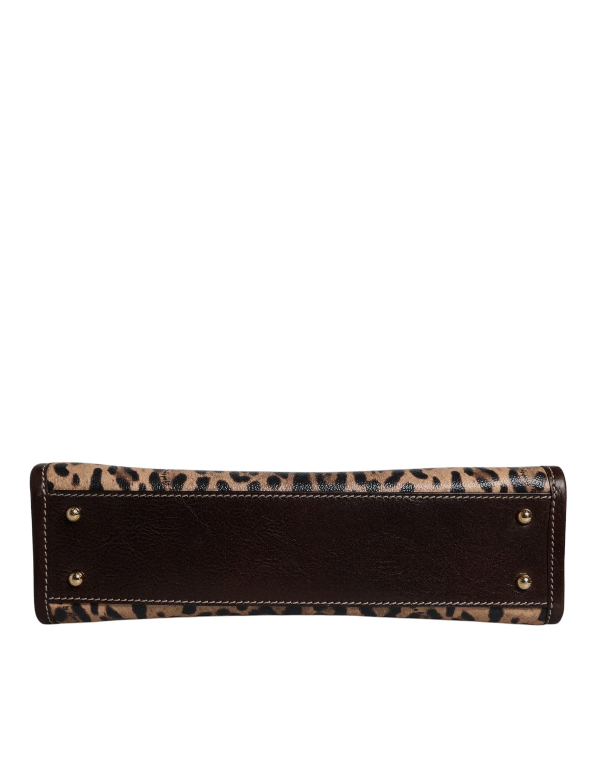 Dolce & Gabbana Brown Leopard Leather Shoulder Strap Tote Bag Dolce & Gabbana
