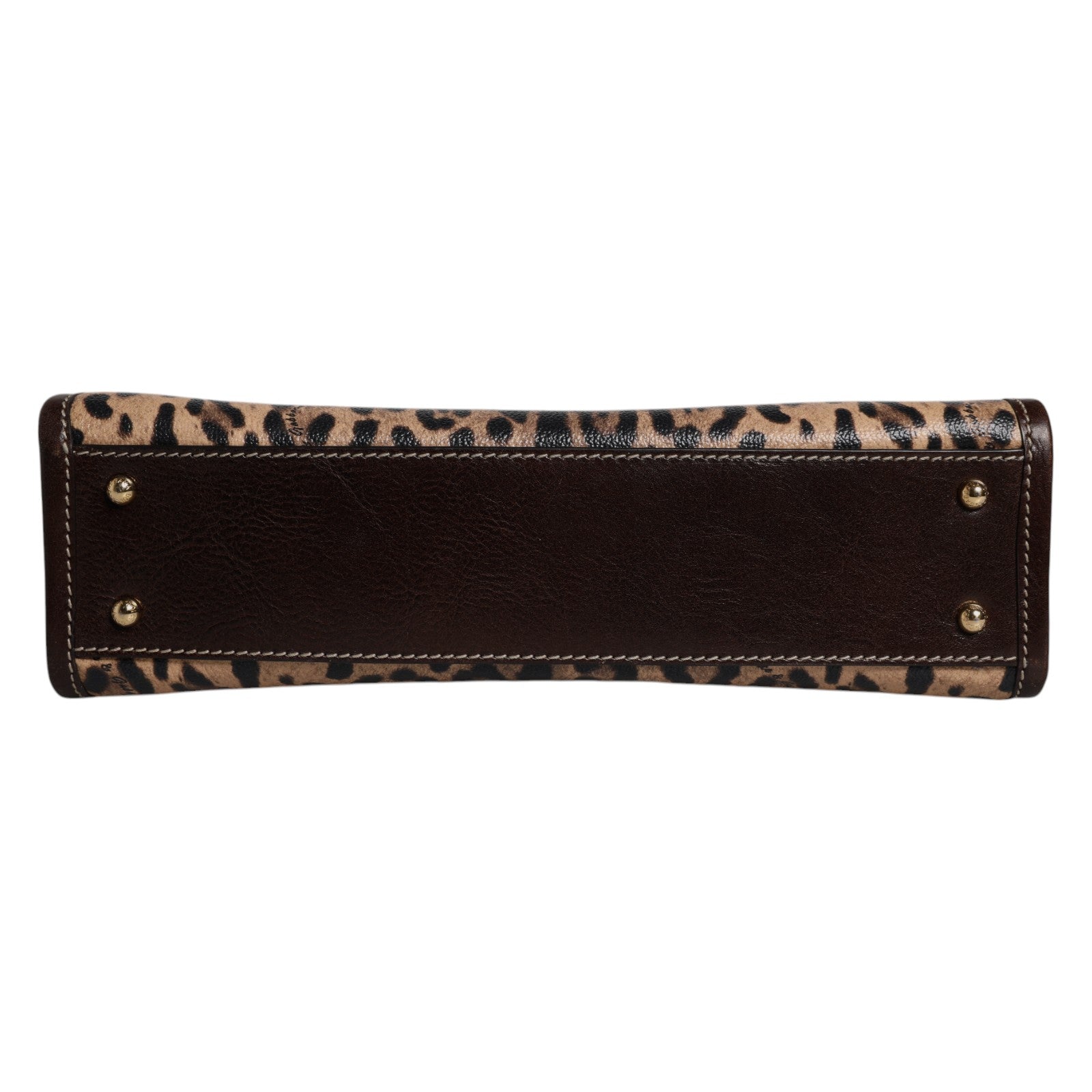 Dolce & Gabbana Brown Leopard Leather Shoulder Strap Tote Bag Dolce & Gabbana