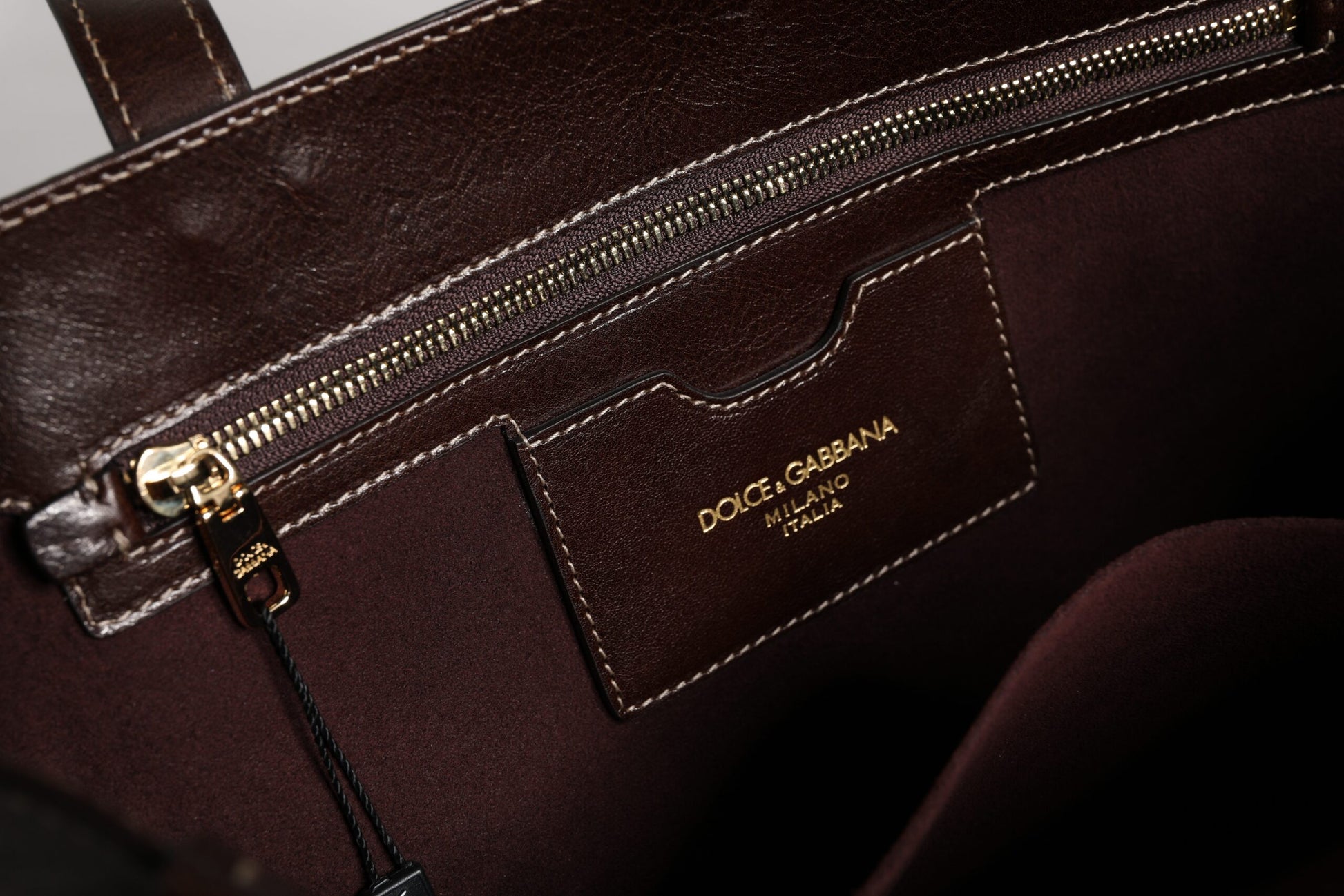 Dolce & Gabbana Brown Leopard Leather Shoulder Strap Tote Bag Dolce & Gabbana