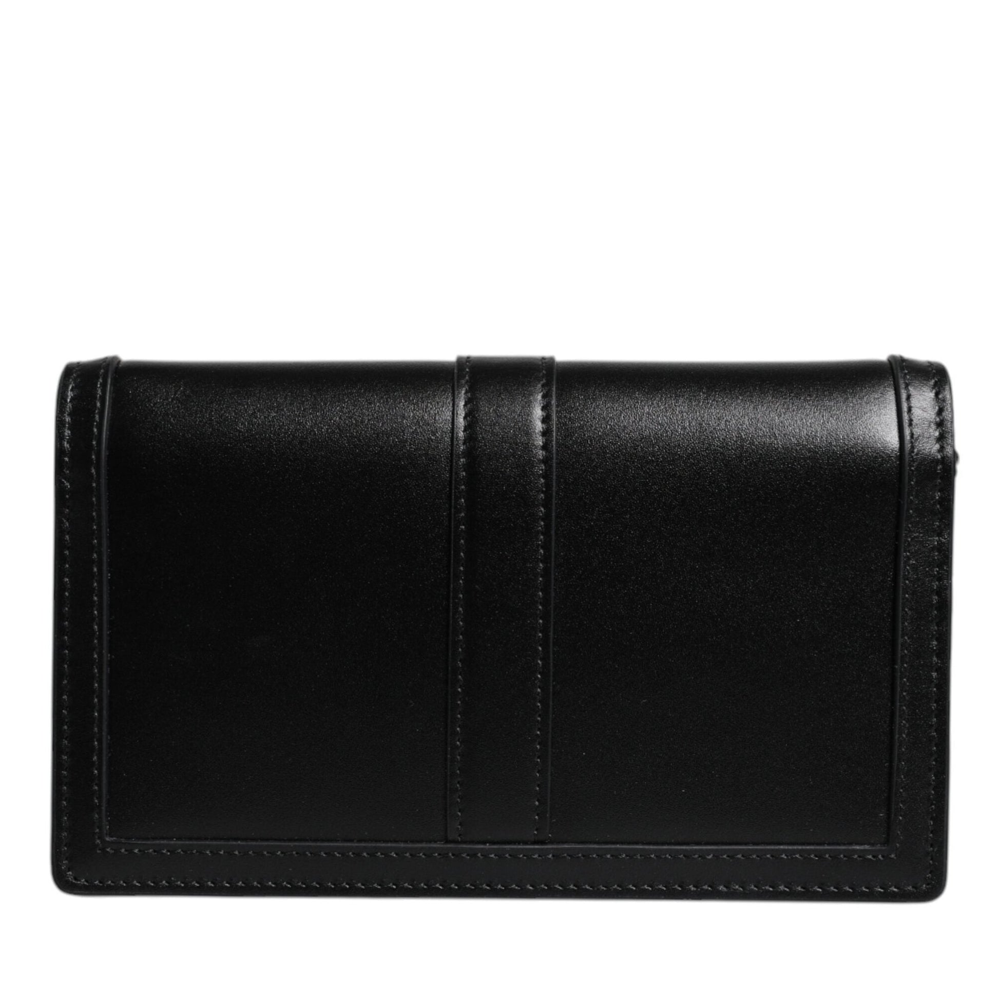 Versace Black Calfskin Leather Chain Strap Shoulder Crossbody Bag Versace