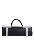 Dolce & Gabbana Blue White Calfskin Leather Crossbody Shoulder Bag