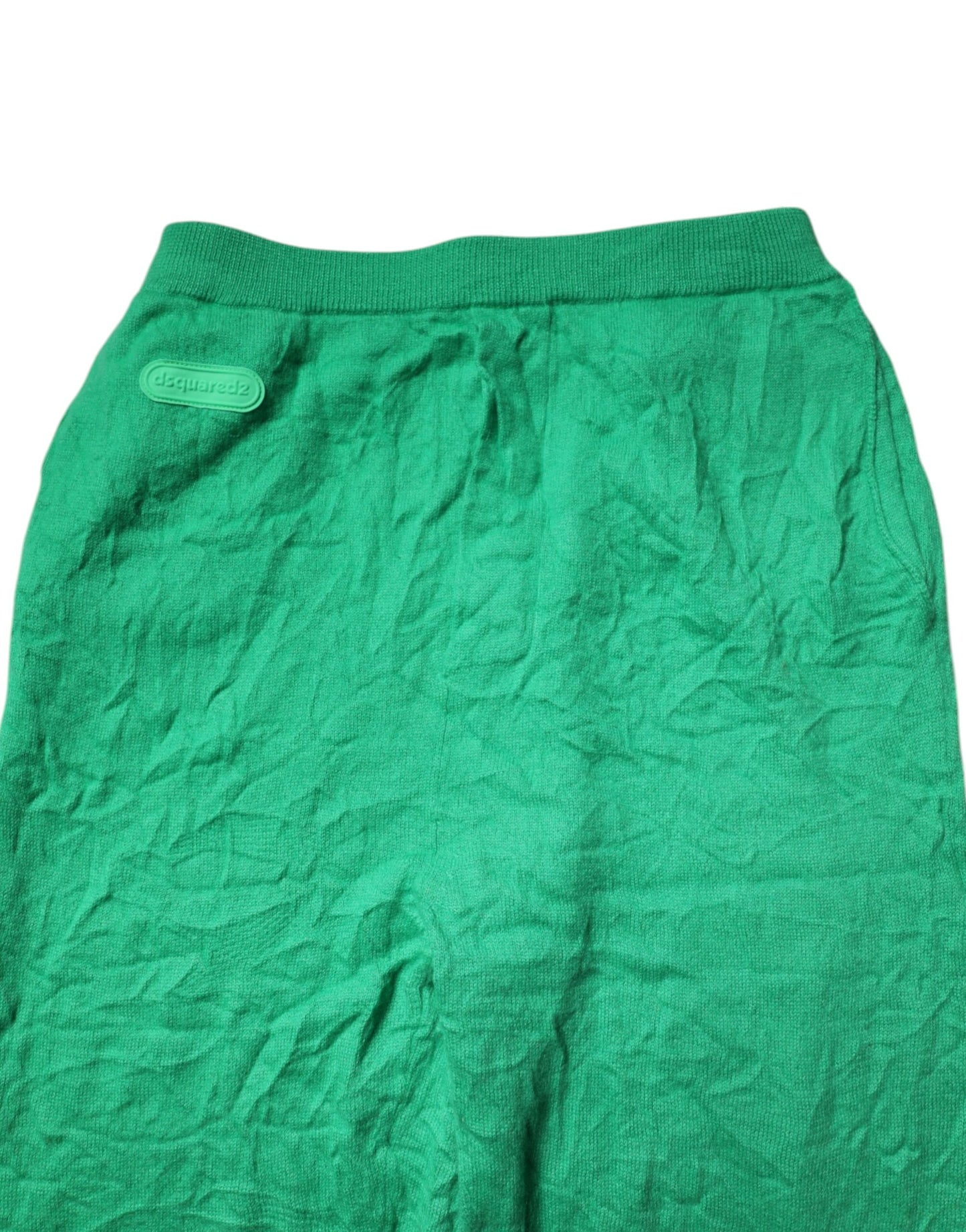 Dsquared² Green Cotton Elastic Waist Men Casual Pants Dsquared²