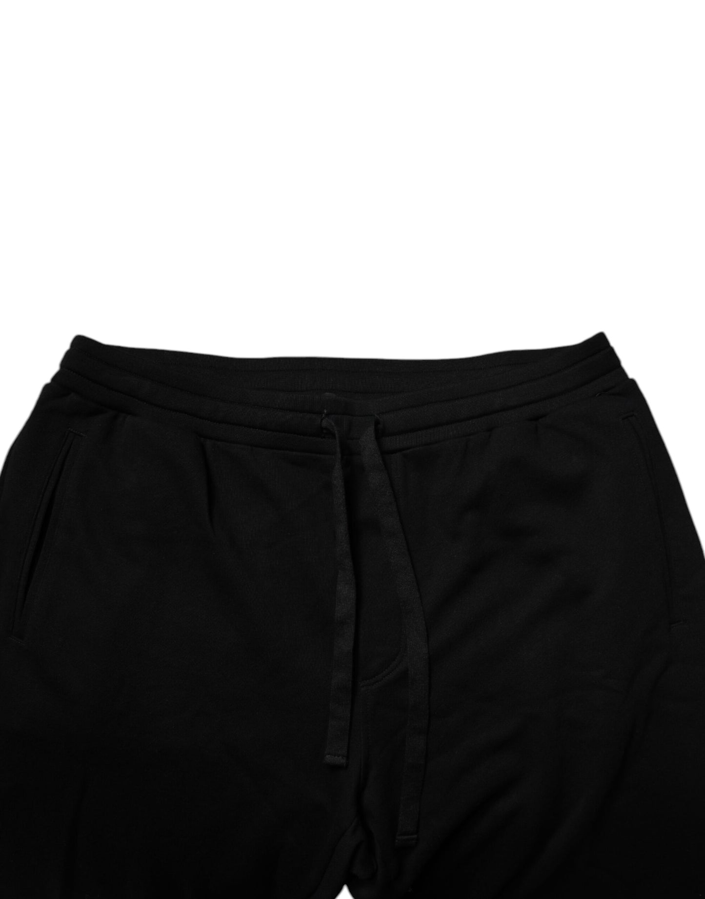 Dolce & Gabbana Black Cotton Crown Logo Jogger Pants Dolce & Gabbana