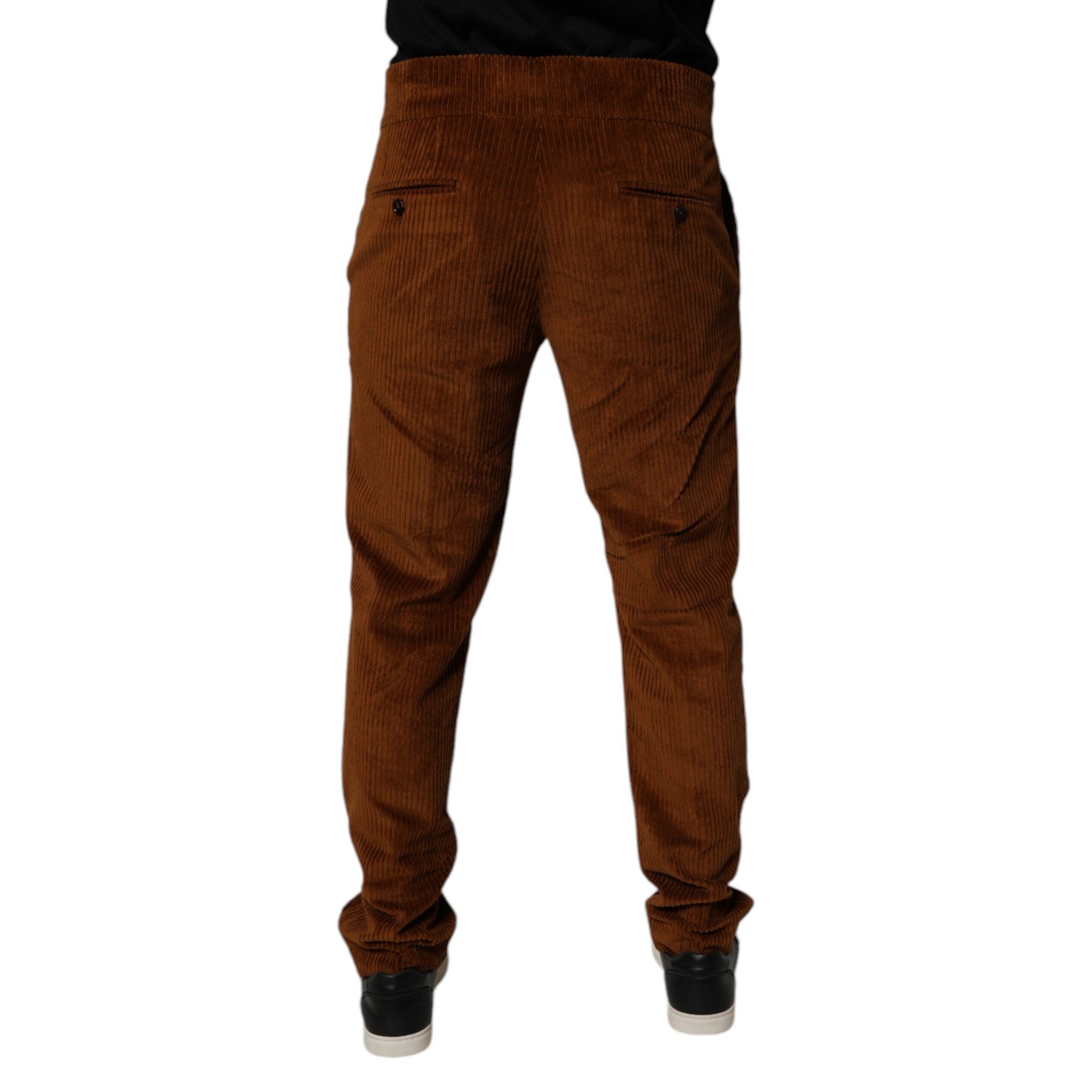 Dolce & Gabbana Dark Brown Corduroy Cotton Skinny Denim Jeans
