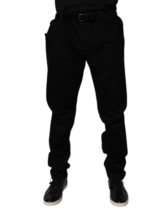 Dolce & Gabbana Black Cotton Stretch Slim Fit Denim Jeans Dolce & Gabbana