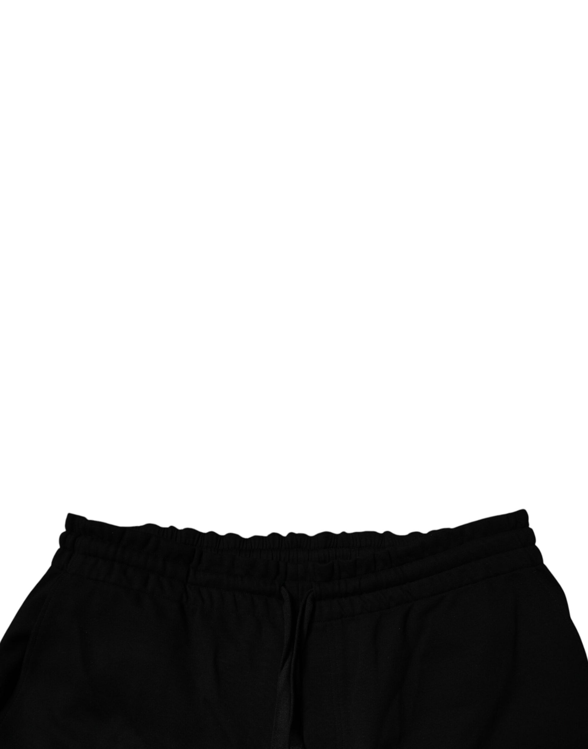 Dolce & Gabbana Black Cotton Jogger Cargo Sweatpants Pants Dolce & Gabbana