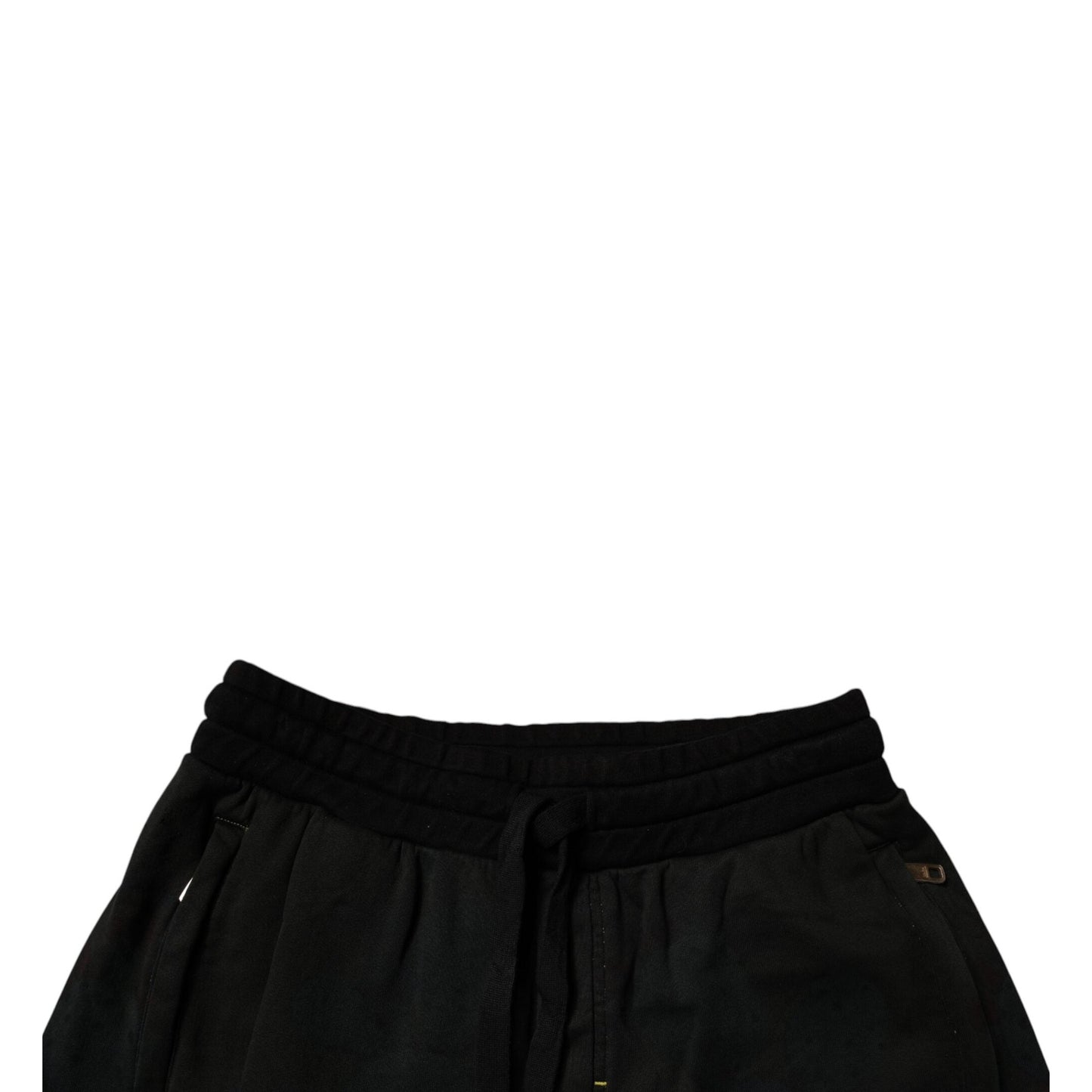 Dolce & Gabbana Black Cotton Sweatshorts Men Bermuda Shorts Dolce & Gabbana
