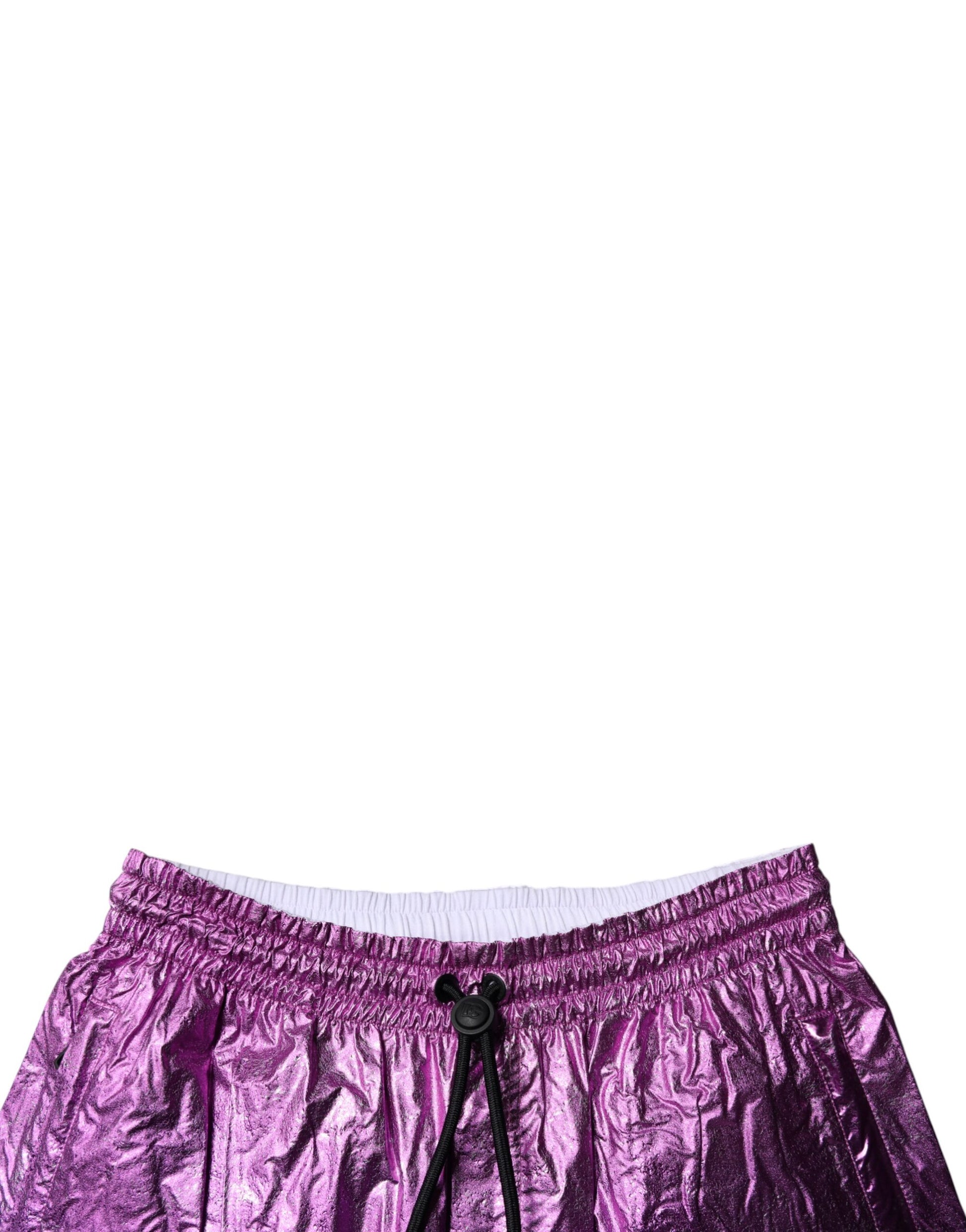 Dolce & Gabbana Metallic Pink Purple Two Tone Bermuda Shorts Dolce & Gabbana